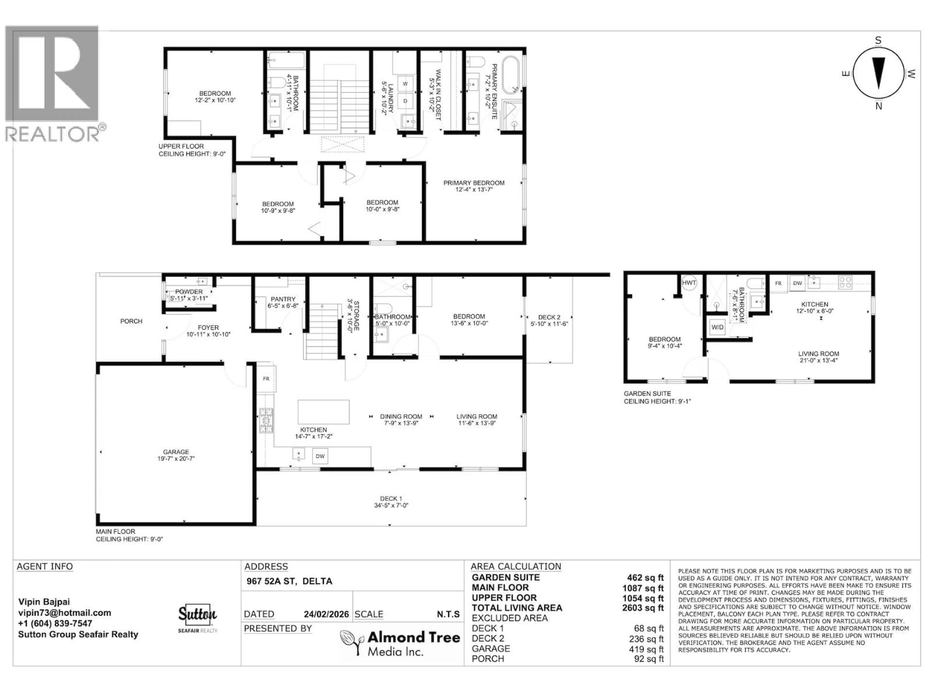 Floor plan for 967 52 A STREET, Delta British Columbia V4M3A1