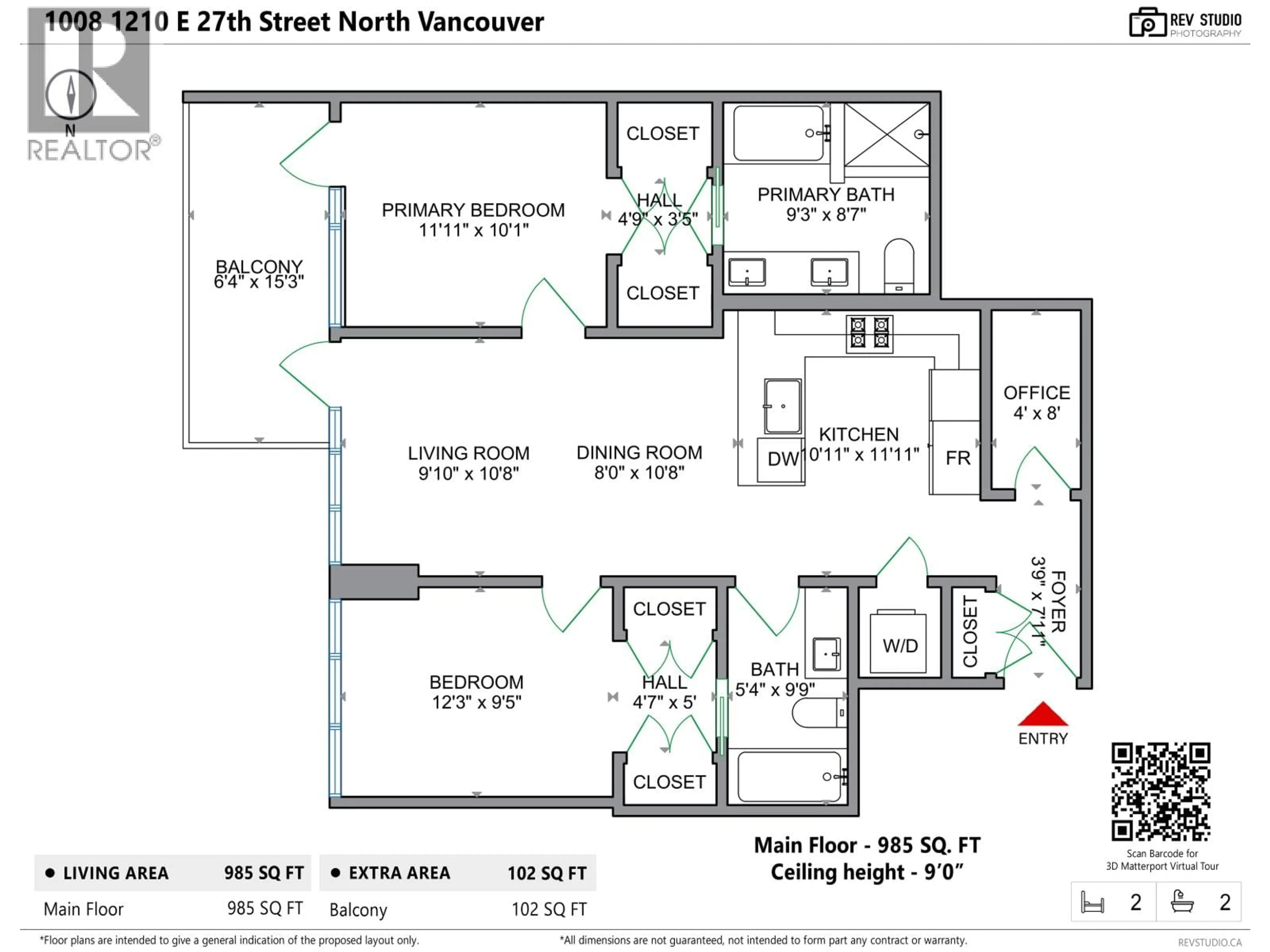 Floor plan for 1008 - 1210 27TH STREET, North Vancouver British Columbia V7J0C5