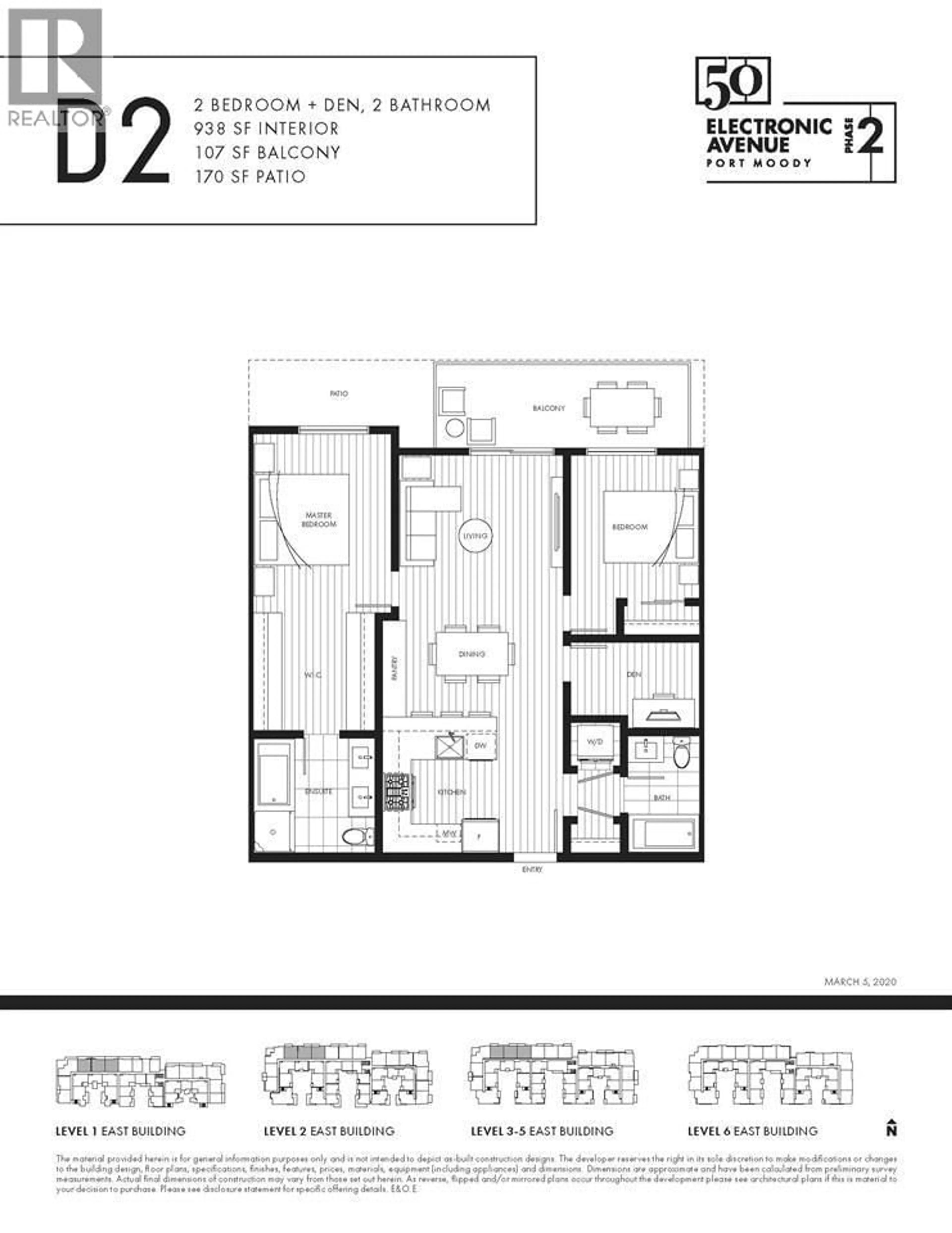 Floor plan for 518 - 55 KLAHANIE DRIVE, Port Moody British Columbia V3H0M9