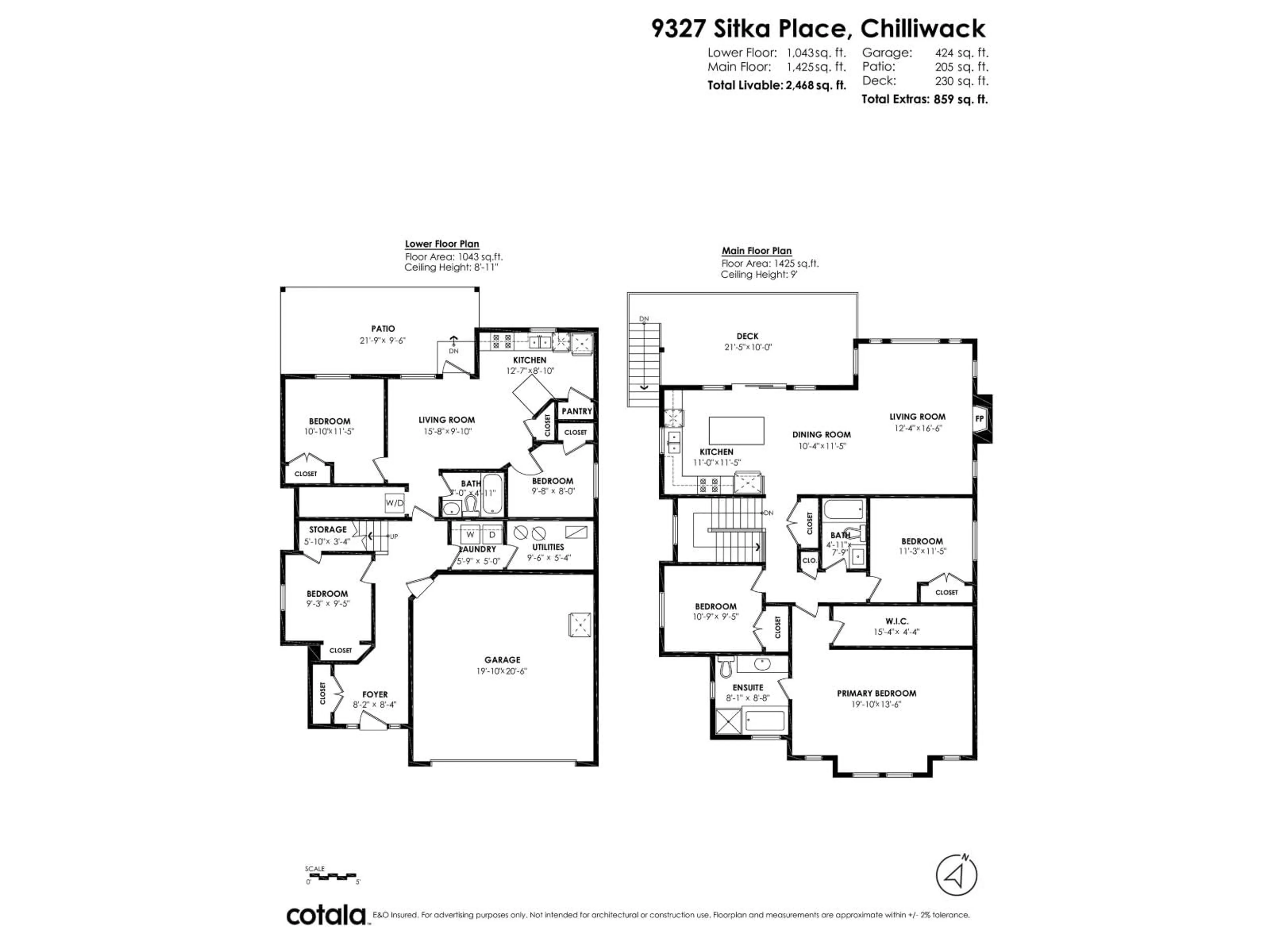 Floor plan for 9327 SITKA PLACE, Chilliwack British Columbia V2P8B6