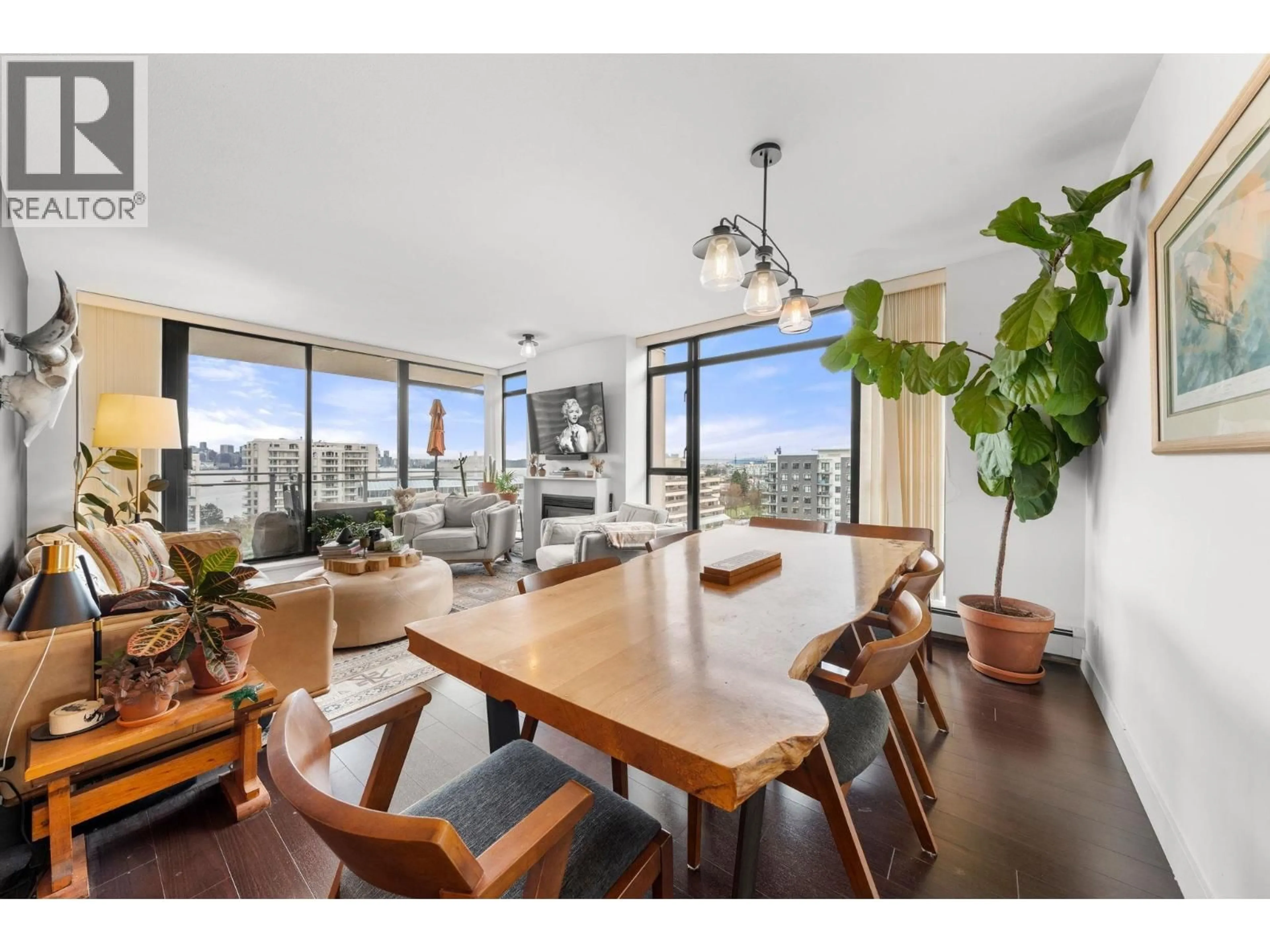 Dining room, wood/laminate floor for 704 - 155 1ST STREET, North Vancouver British Columbia V7M3N8
