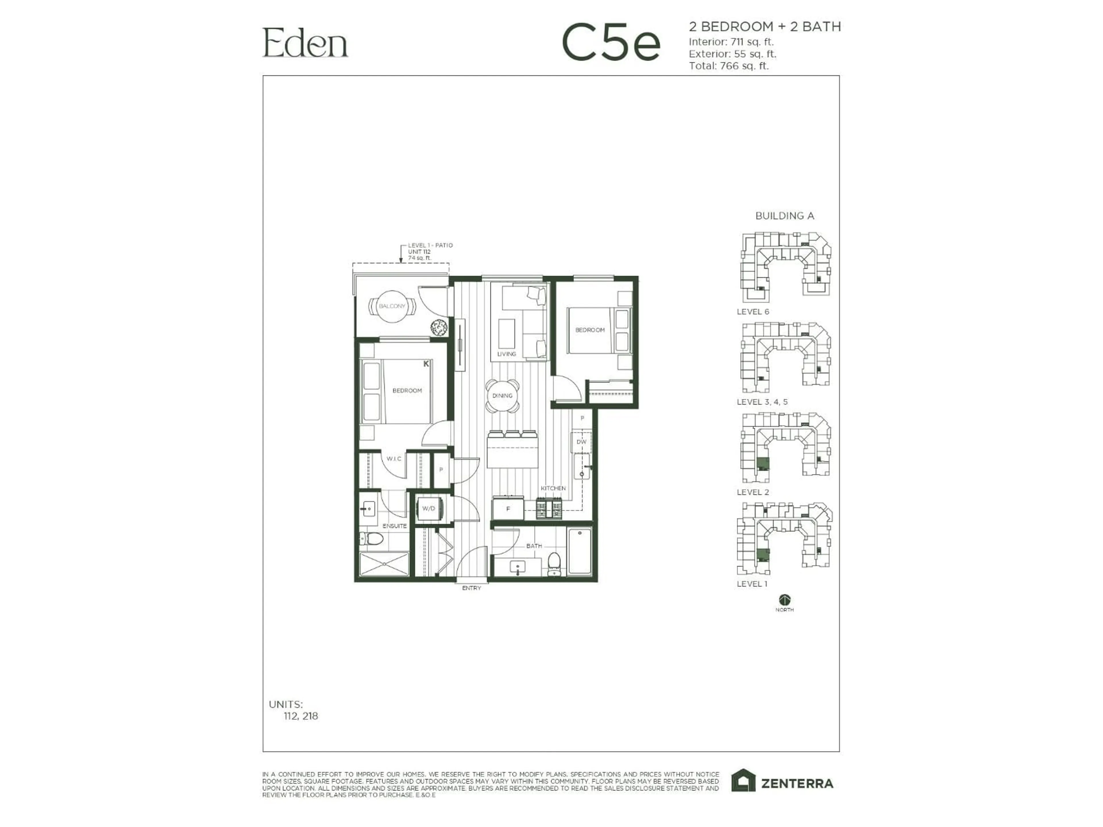 Floor plan for A218 - 19936 77 AVENUE, Langley British Columbia V3A0E1