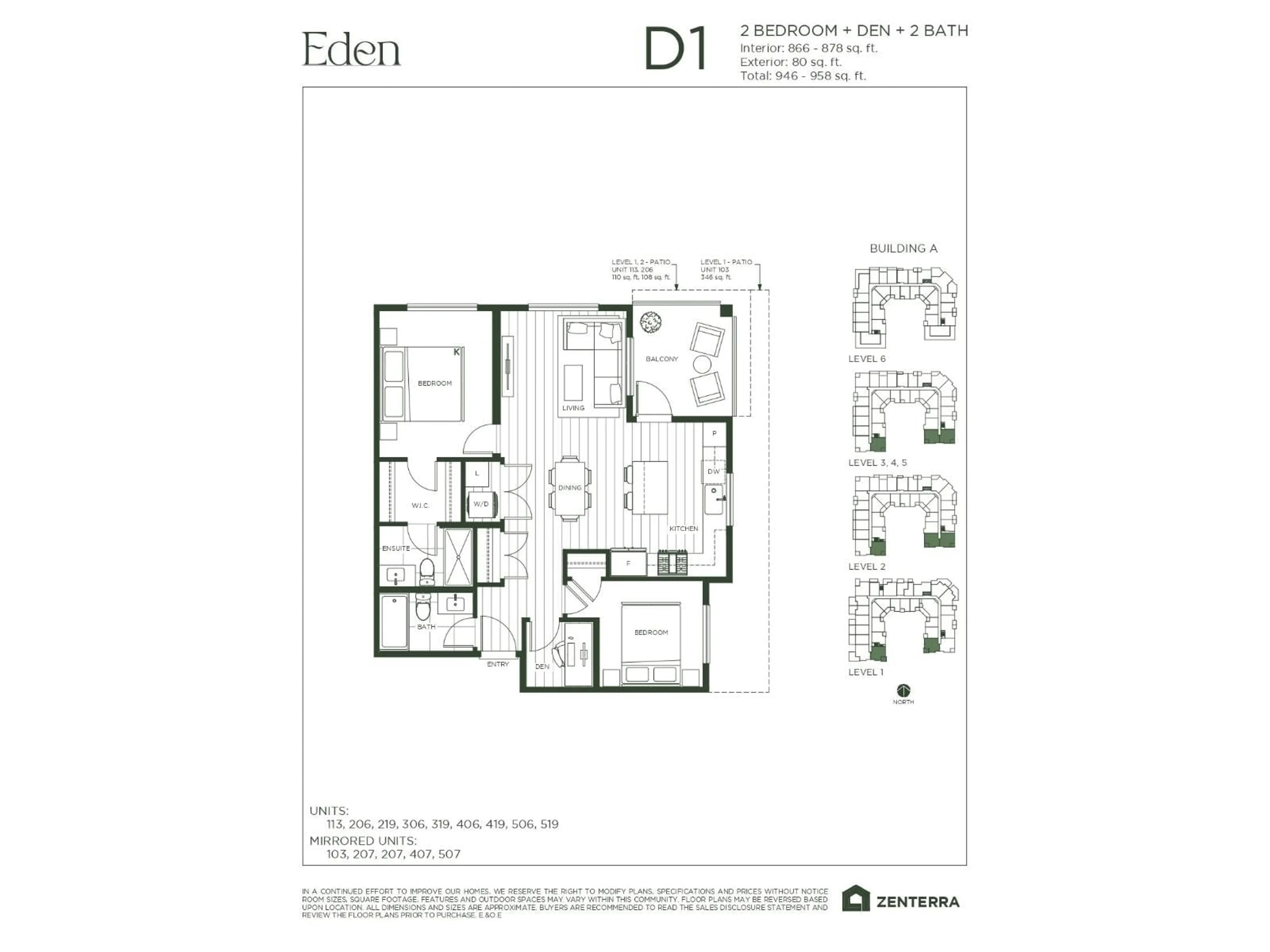 Floor plan for A207 - 19936 77 AVENUE, Langley British Columbia V0V0V0