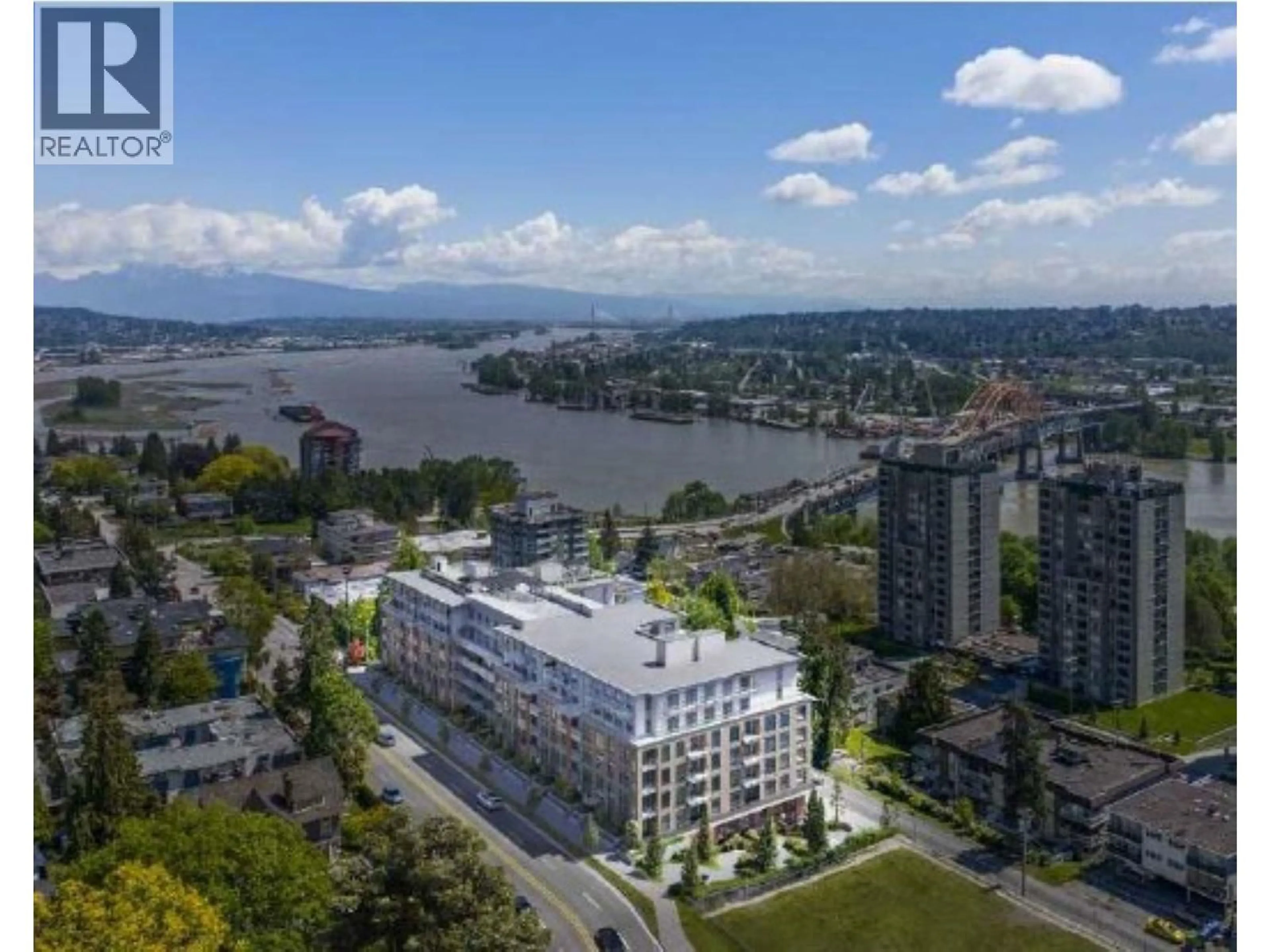 A pic from outside/outdoor area/front of a property/back of a property/a pic from drone, water/lake/river/ocean view for 523 - 82 FIRST STREET, New Westminster British Columbia V3L2G1