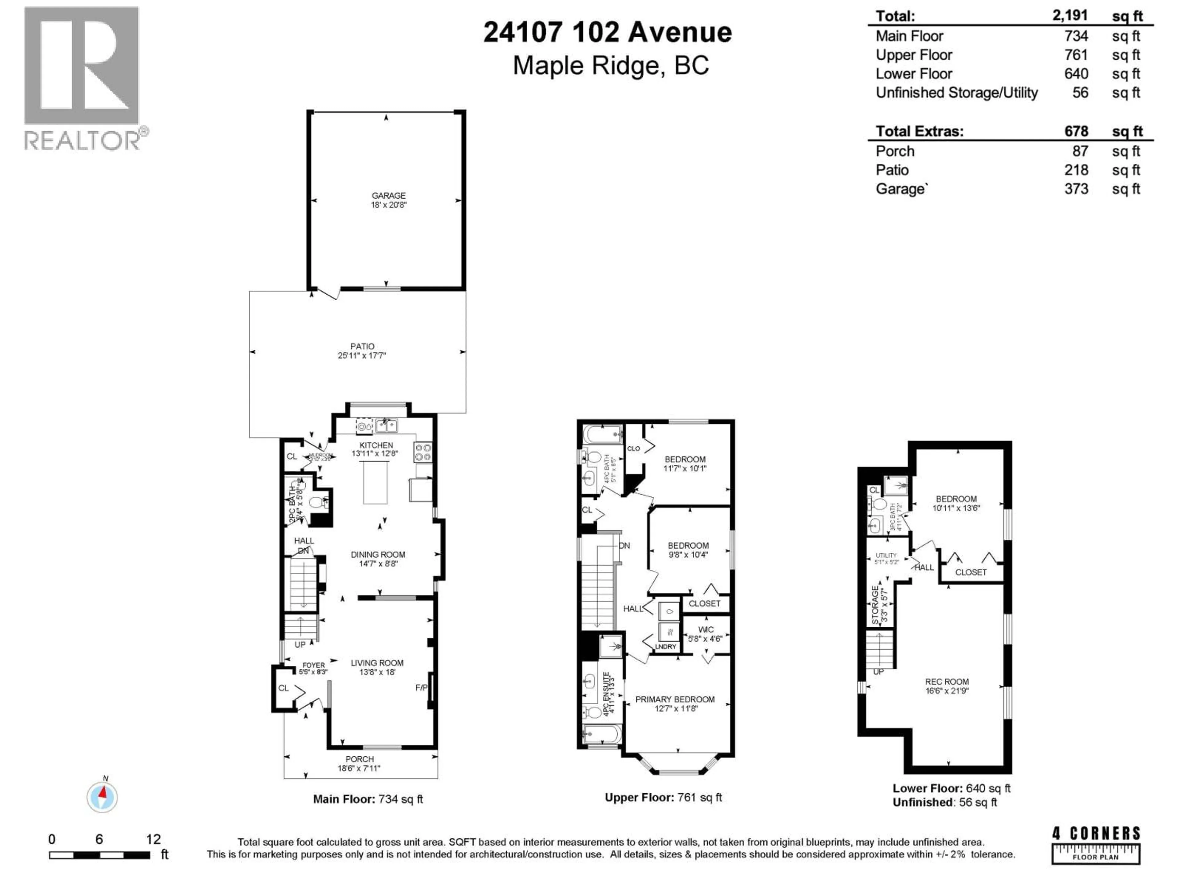 Floor plan for 24107 102 AVENUE, Maple Ridge British Columbia V2W2A2