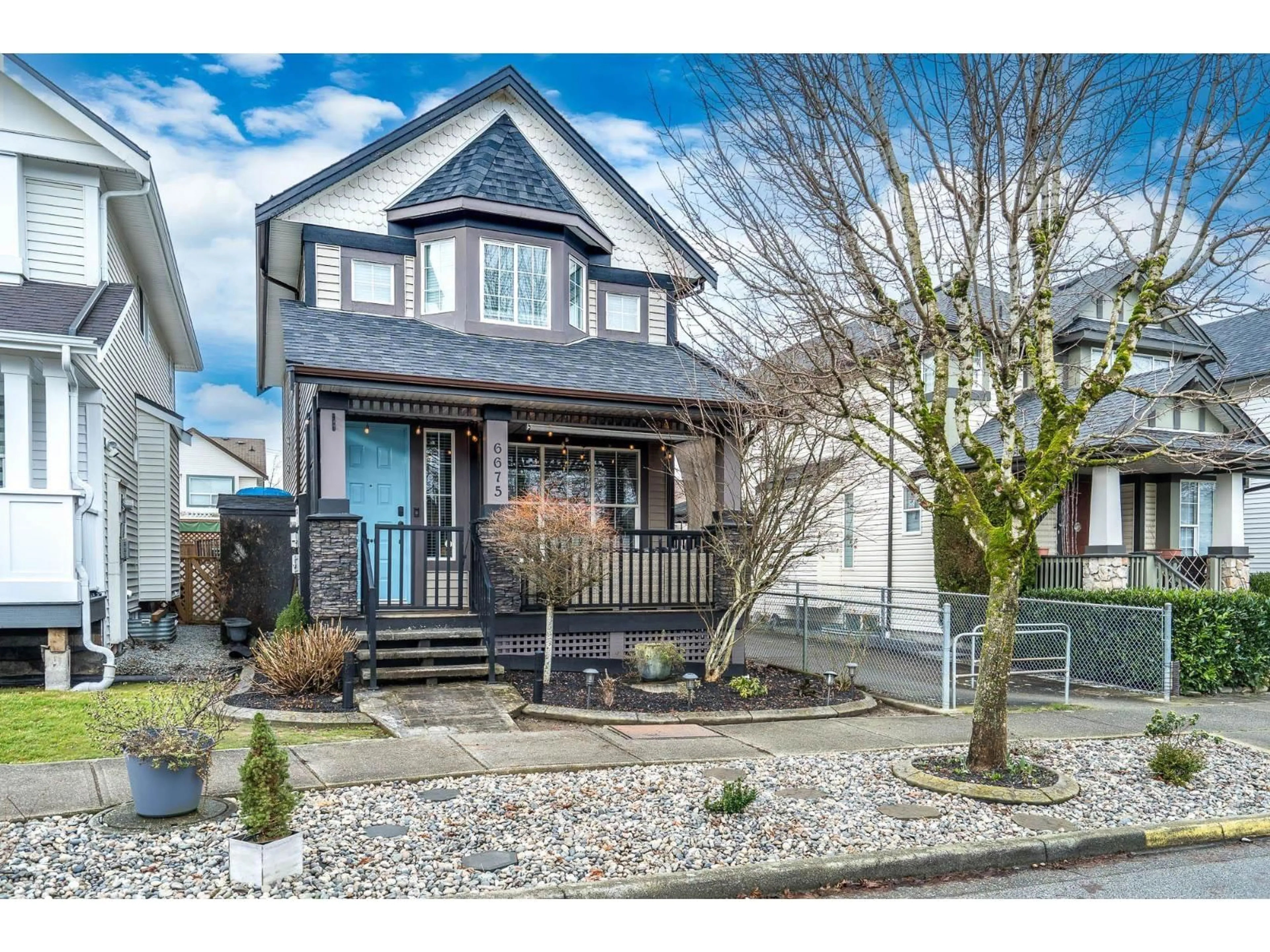 Home with vinyl exterior material, street for 6675 184A STREET, Surrey British Columbia V3S9A8