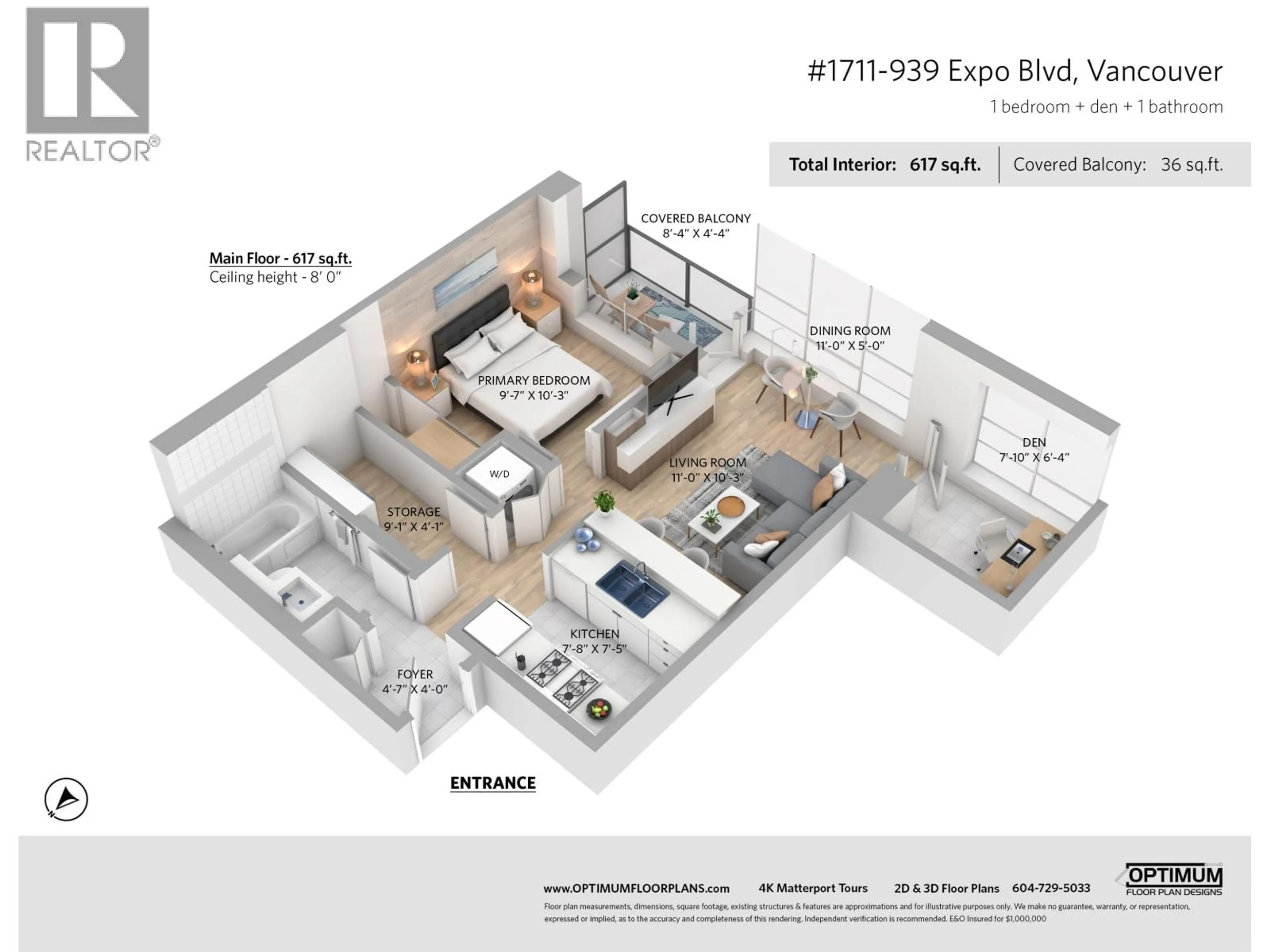 Floor plan for 1711 - 939 EXPO BOULEVARD, Vancouver British Columbia V6Z3G7