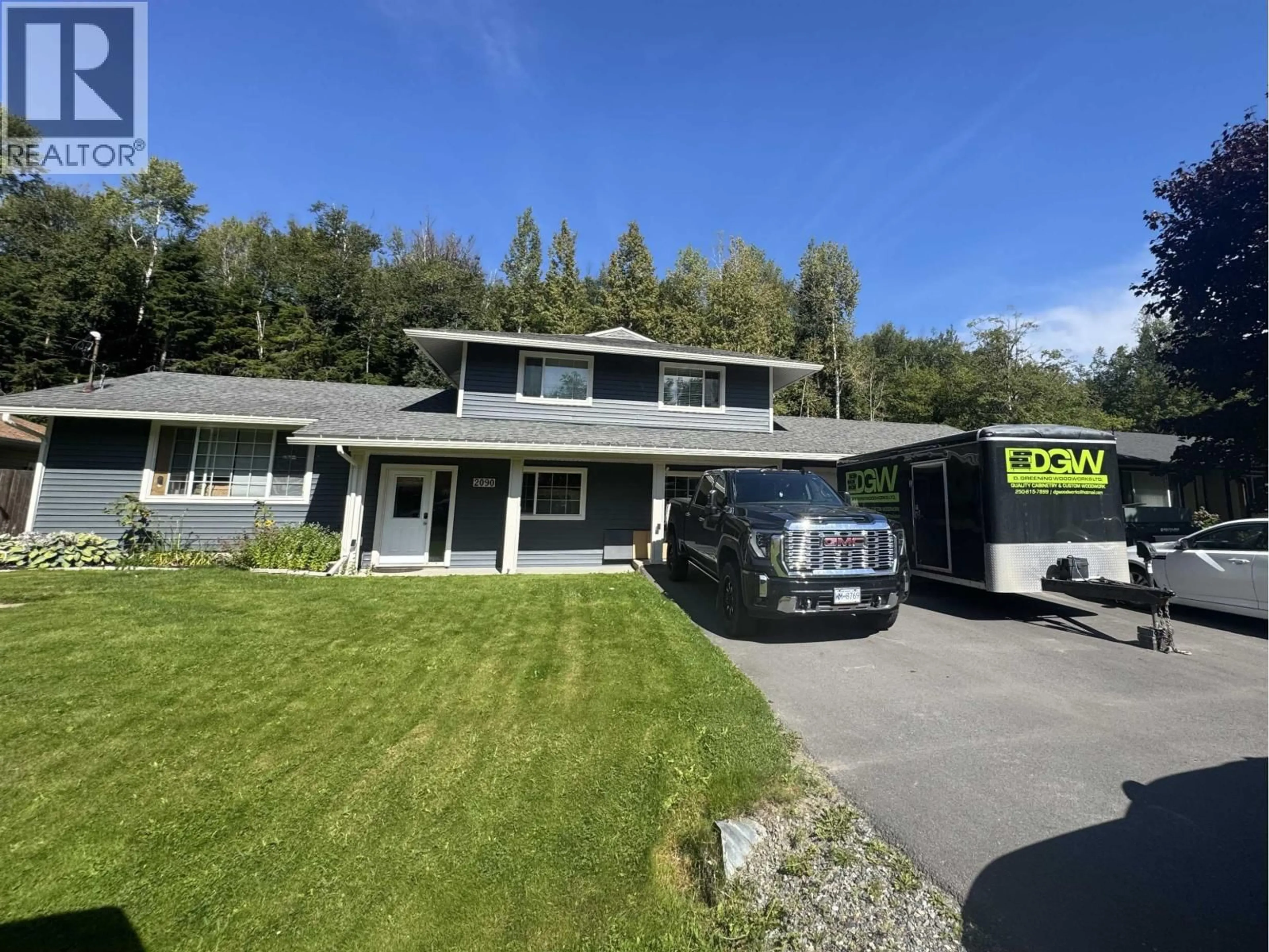 A pic from outside/outdoor area/front of a property/back of a property/a pic from drone, street for 2090 CHURCHILL DRIVE, Terrace British Columbia V8G0E8