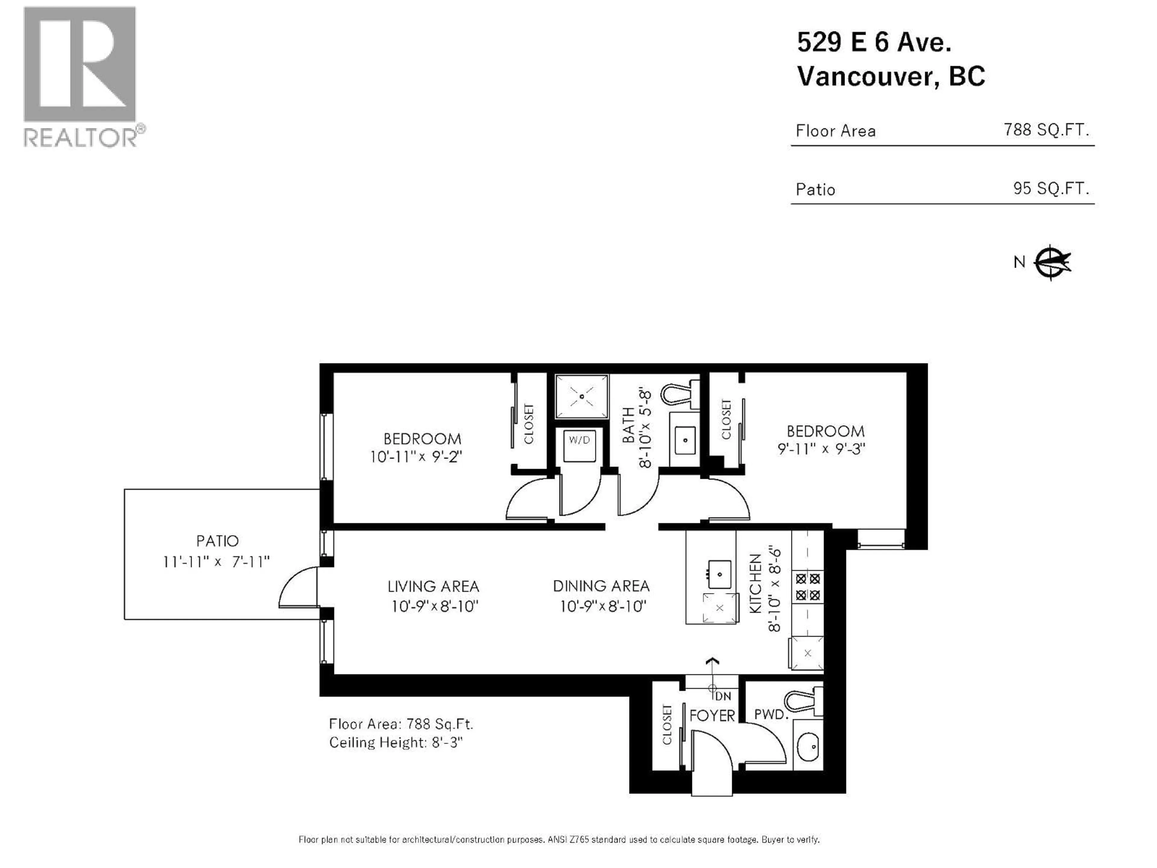 Floor plan for 529 6TH AVENUE, Vancouver British Columbia V5T1K9