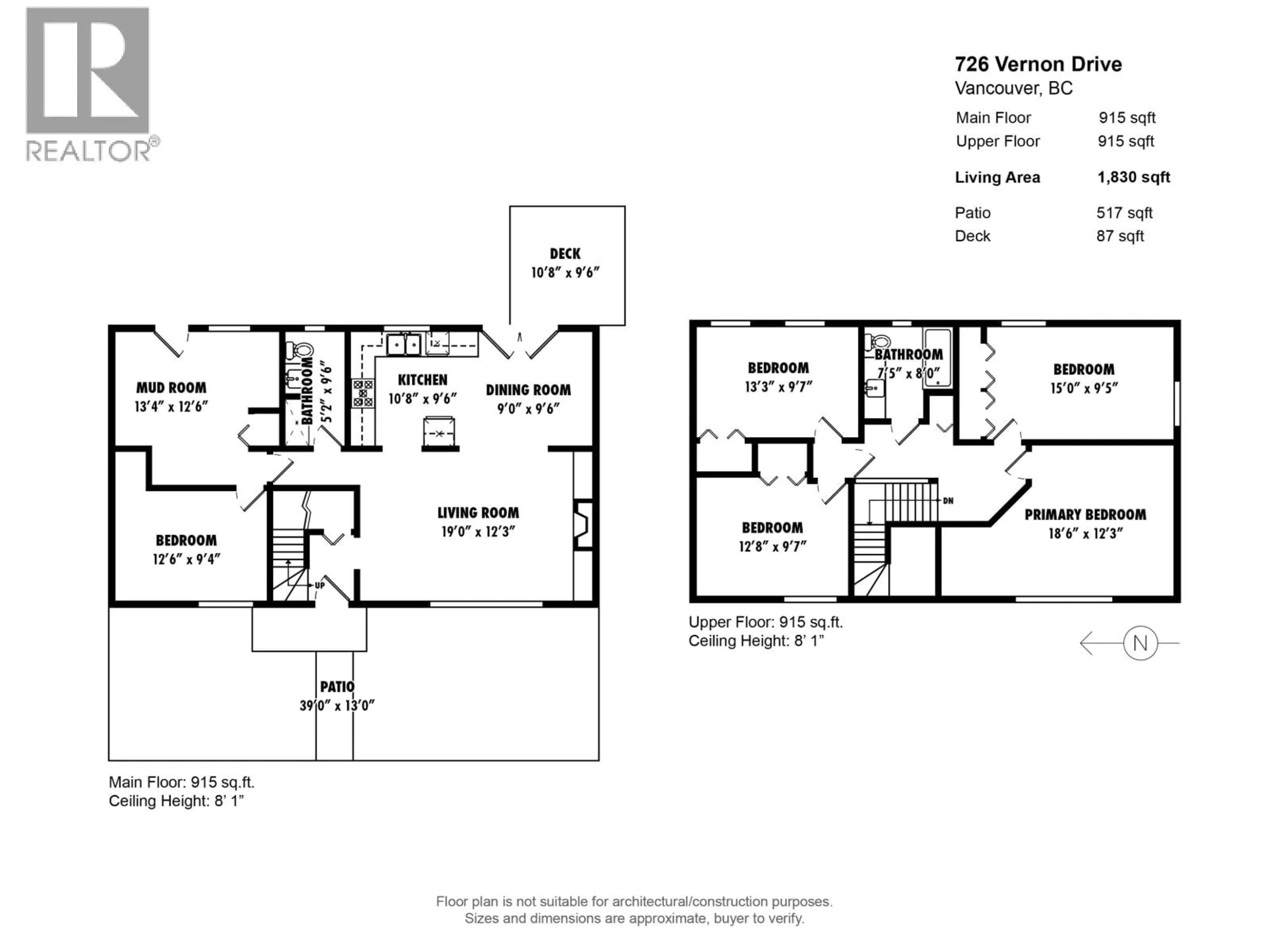 Floor plan for 726 VERNON DRIVE, Vancouver British Columbia V6A3N9