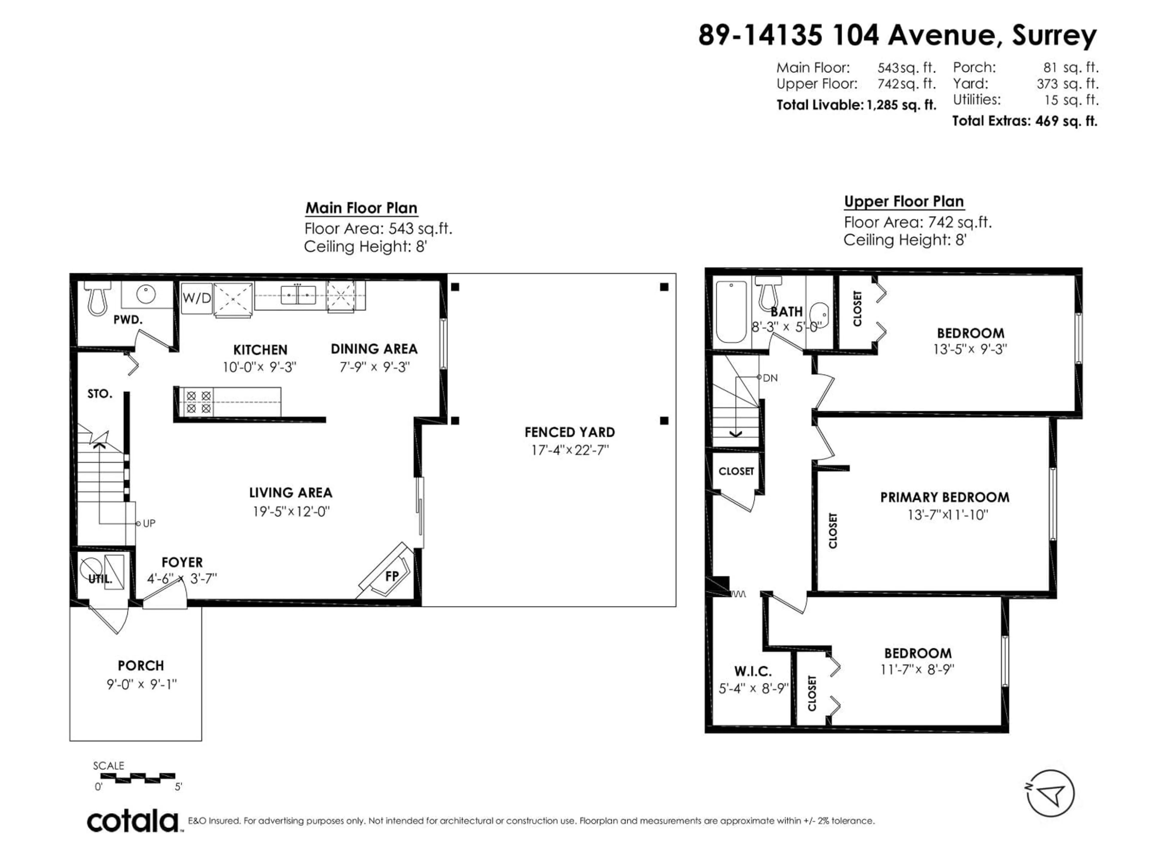 Floor plan for 89 - 14135 104 AVENUE, Surrey British Columbia V3T1X6