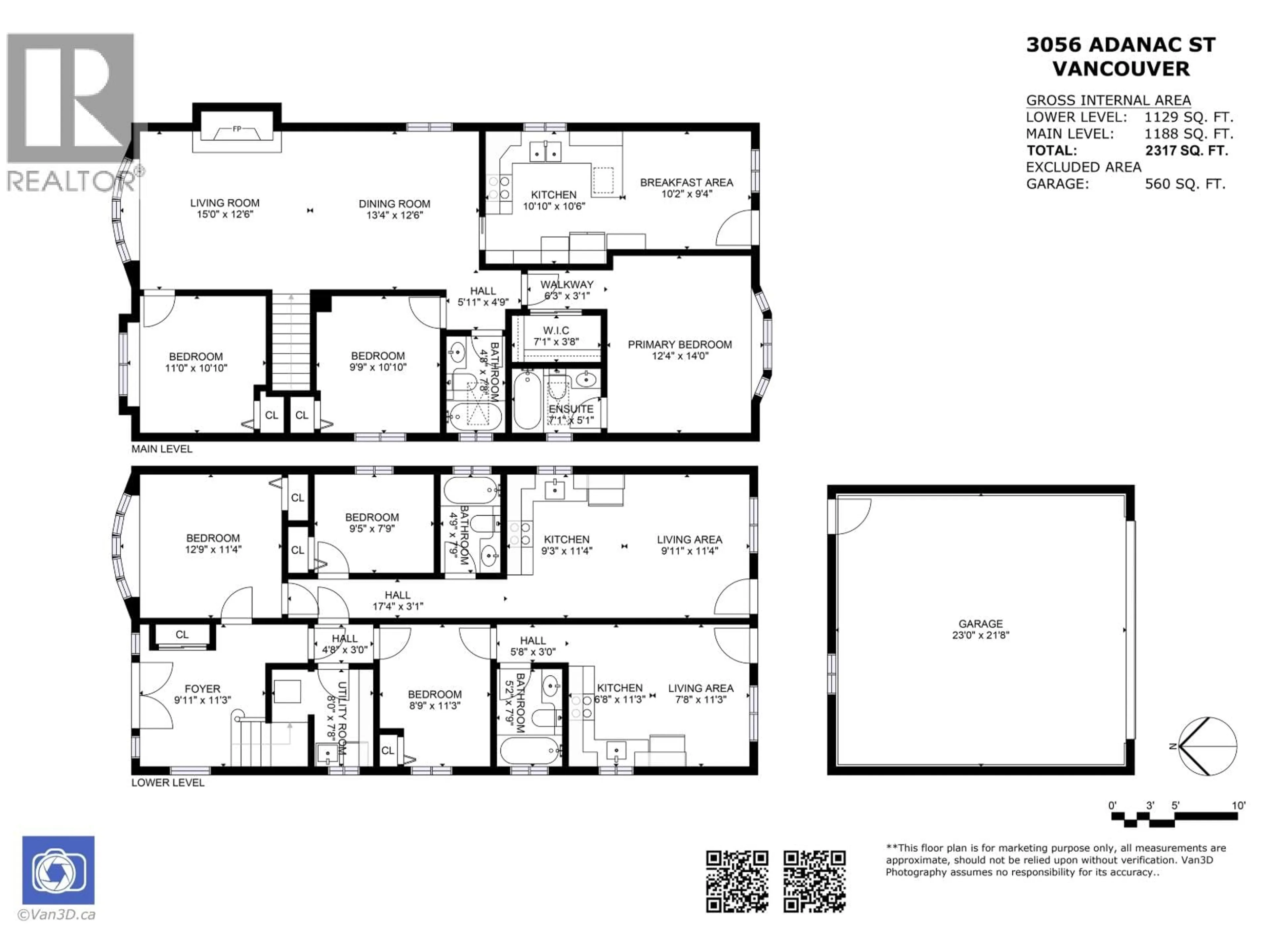 Floor plan for 3056 ADANAC STREET, Vancouver British Columbia V5K2N7