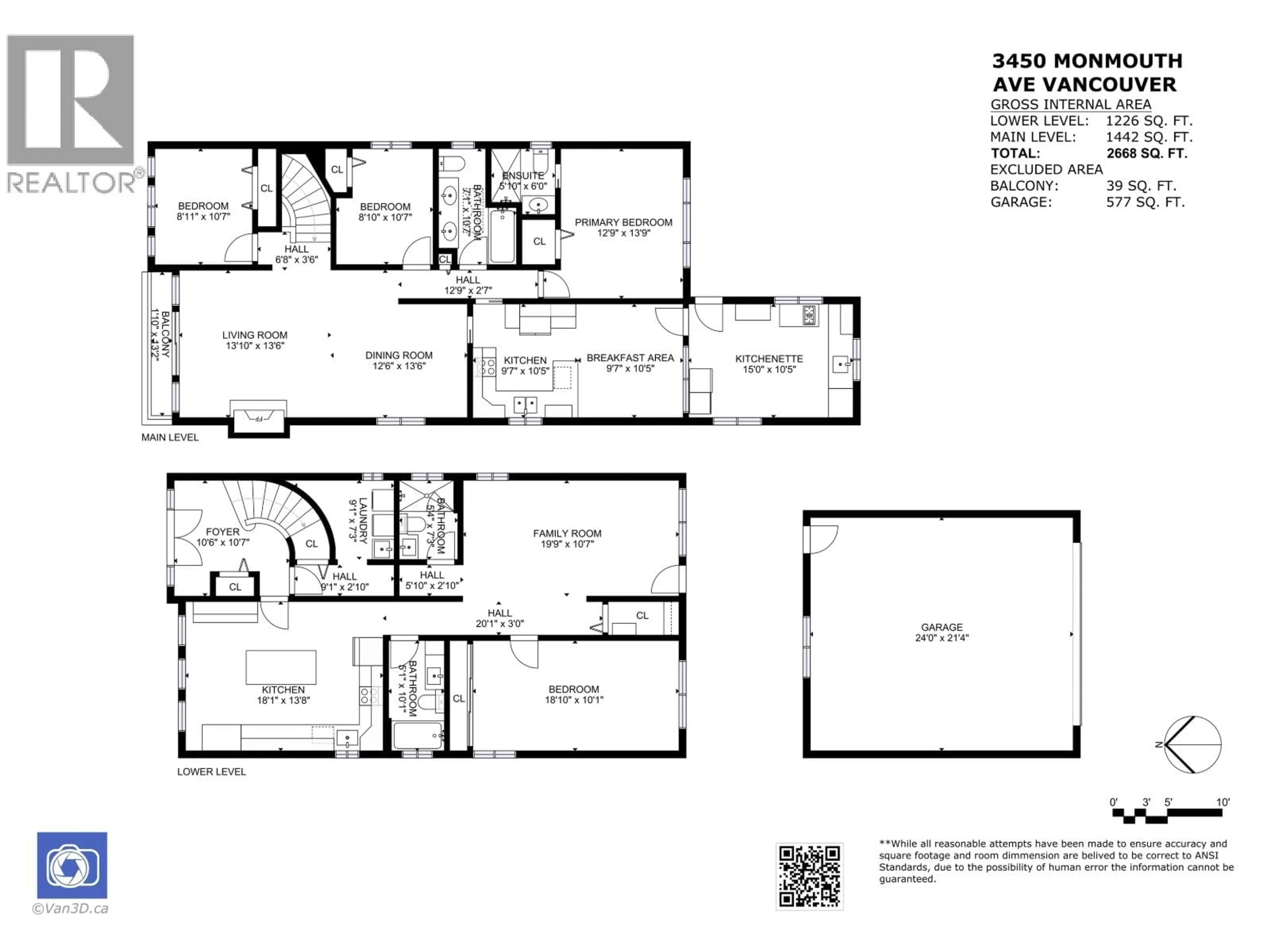 Floor plan for 3450 MONMOUTH AVENUE, Vancouver British Columbia V5R5R9