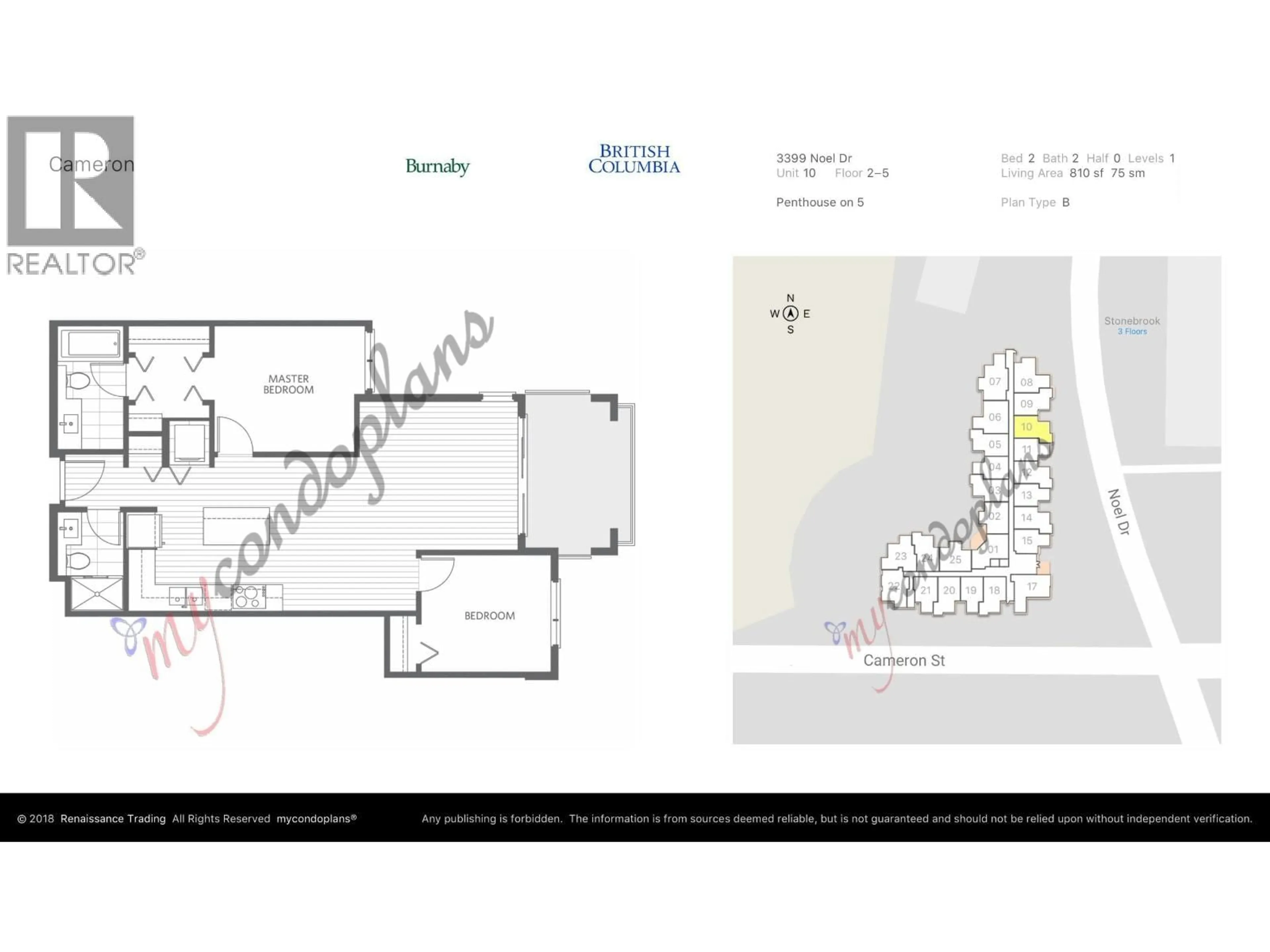 Floor plan for 210 - 3399 NOEL DRIVE, Burnaby British Columbia V3J0G8