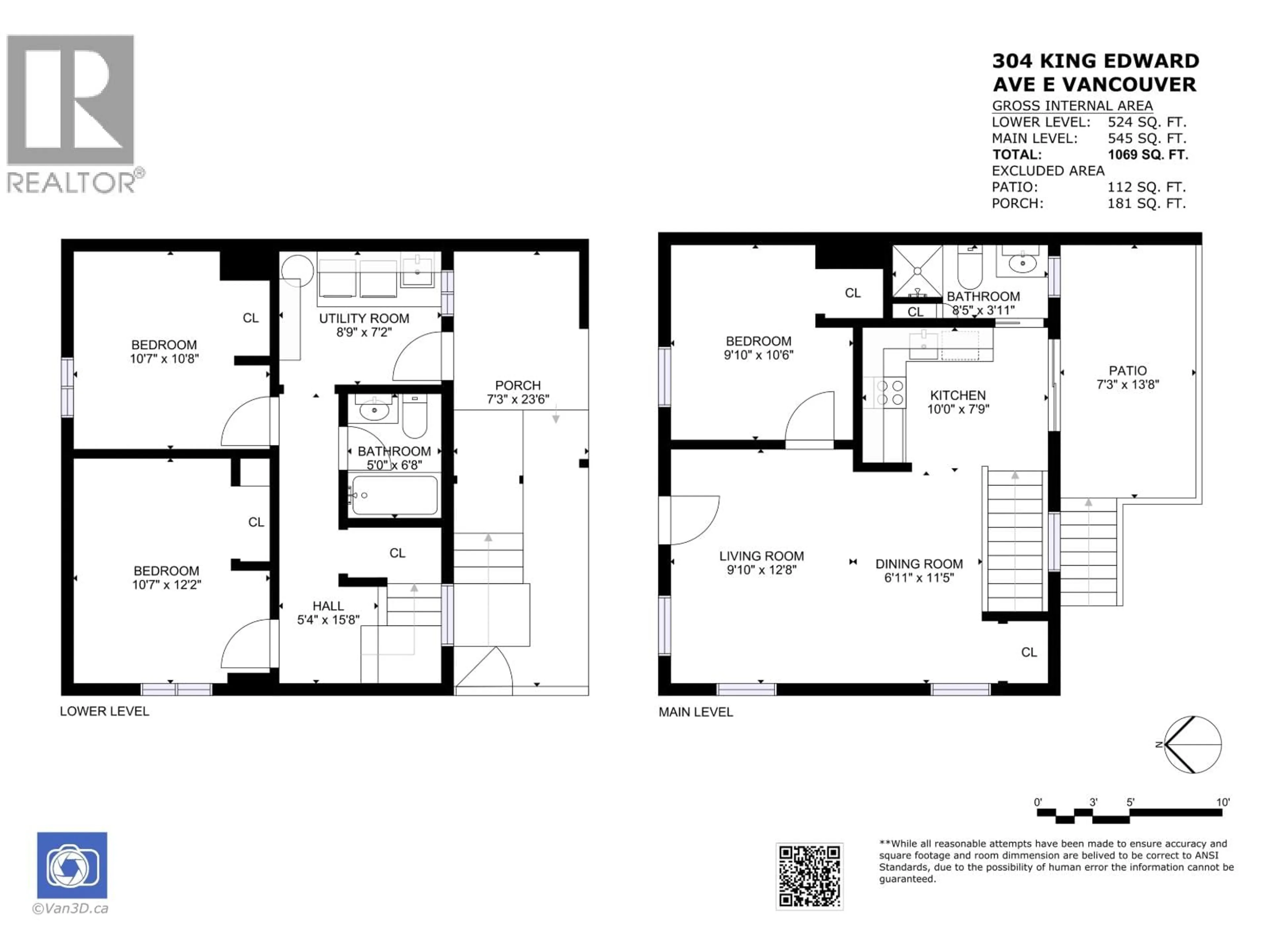 Floor plan for 308 KING EDWARD AVENUE, Vancouver British Columbia V5V2C5