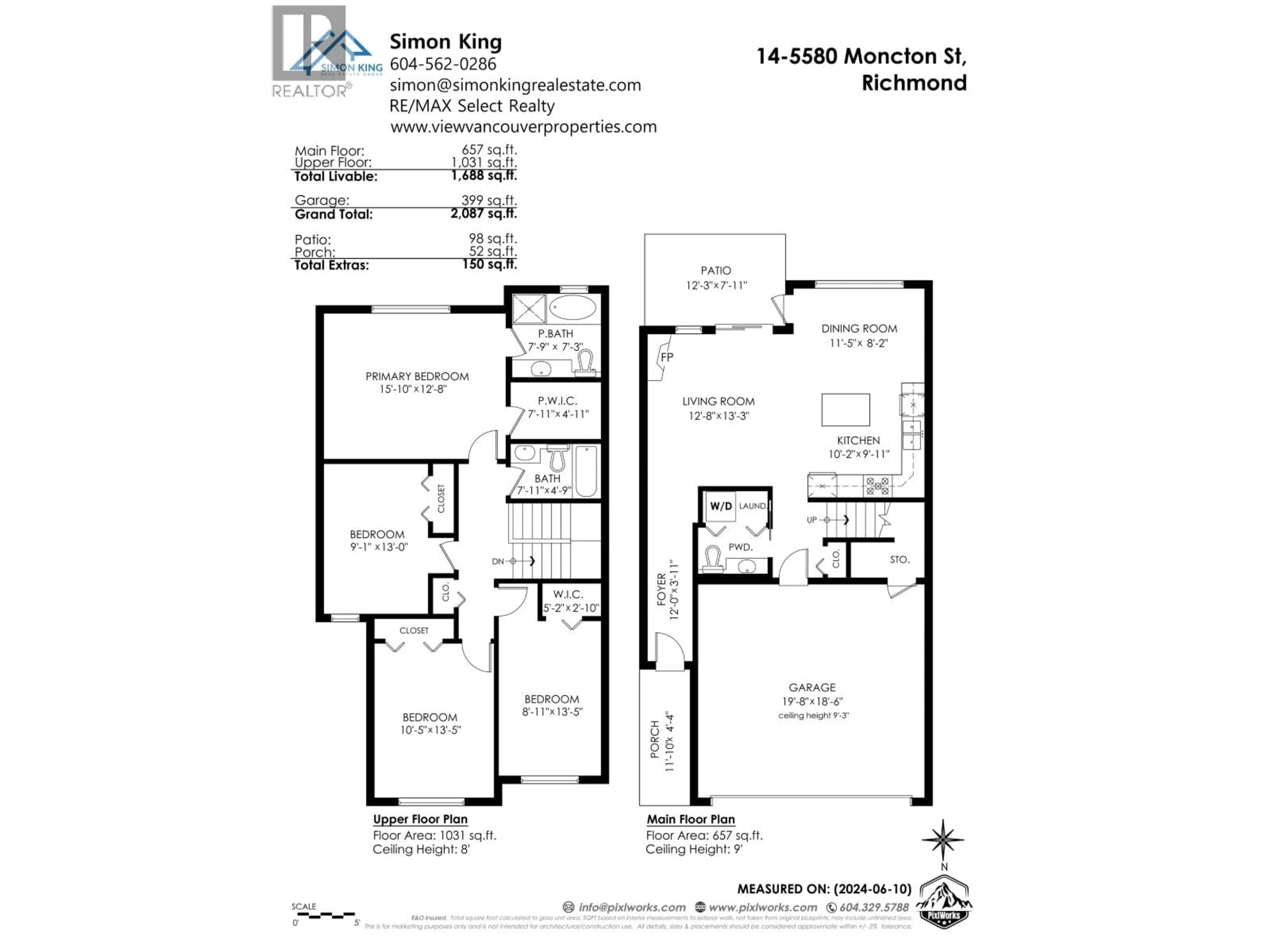 Floor plan for 14 - 5580 MONCTON STREET, Richmond British Columbia V7E3B4
