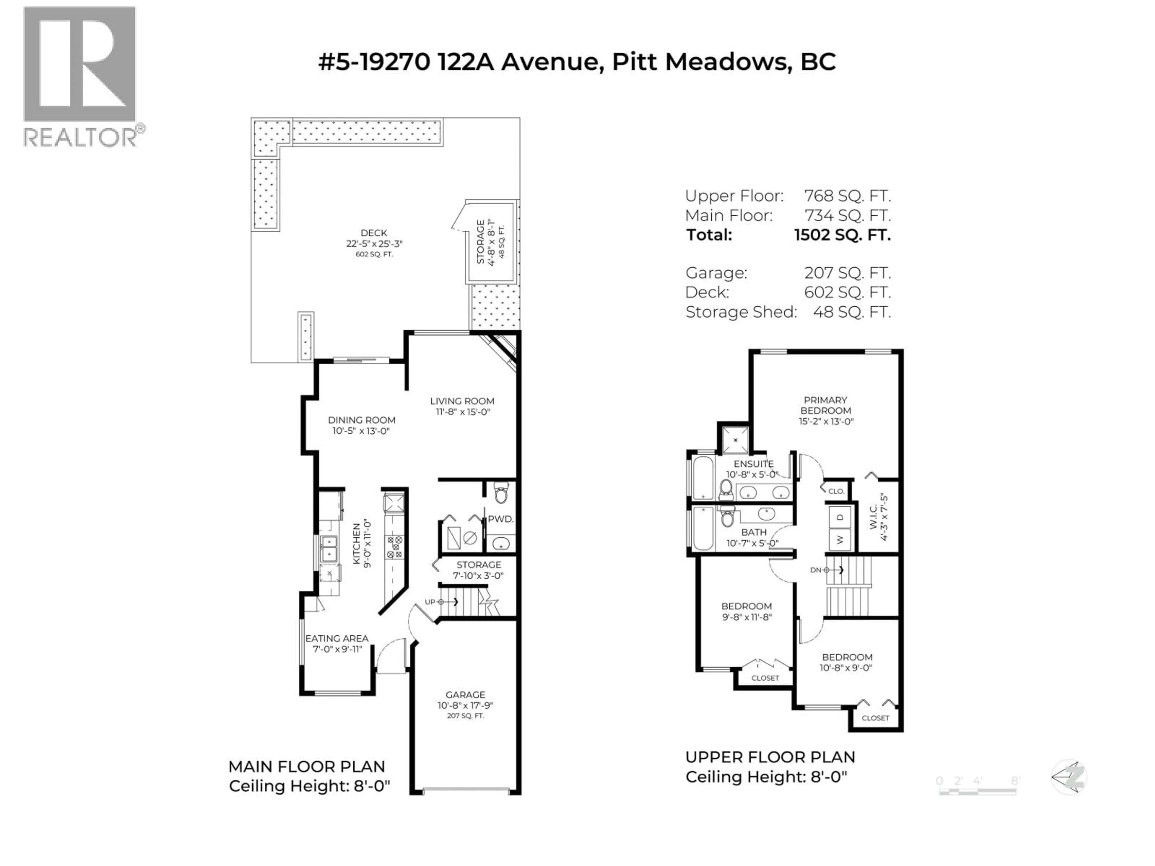 Floor plan for 5 - 19270 122A AVENUE, Pitt Meadows British Columbia V3Y2P3