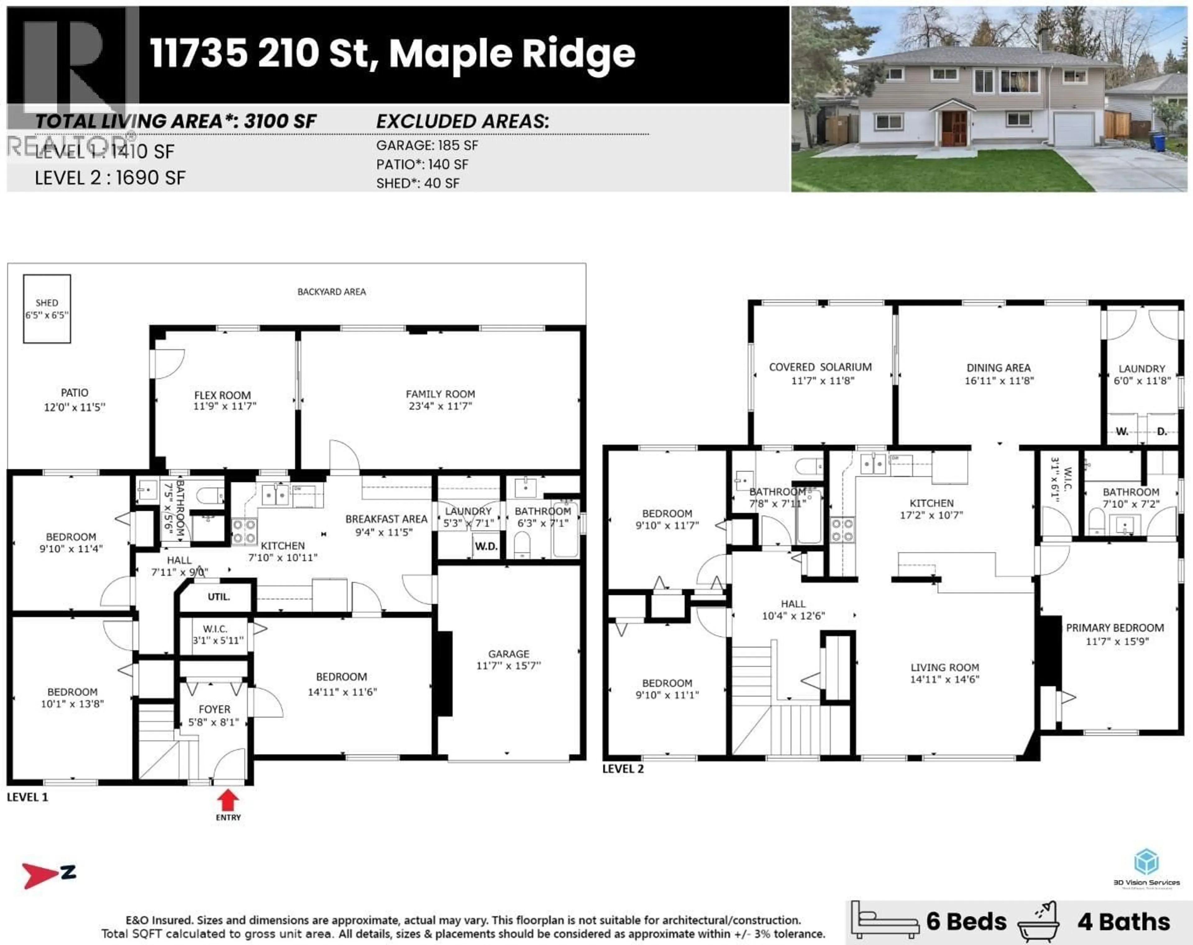 Floor plan for 11735 210 STREET, Maple Ridge British Columbia V2X4Y4
