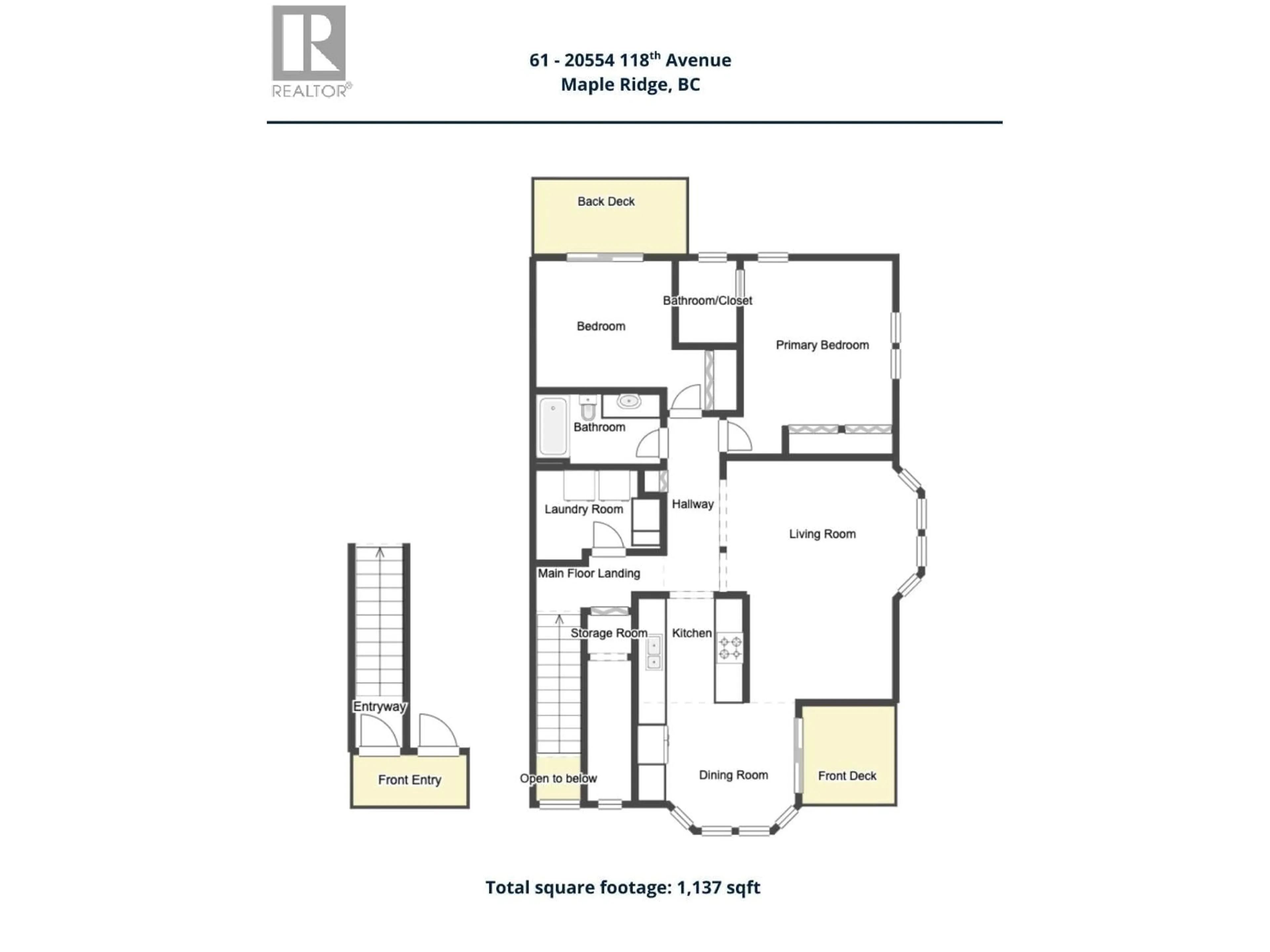Floor plan for 61 - 20554 118TH AVENUE, Maple Ridge British Columbia V2X0S3