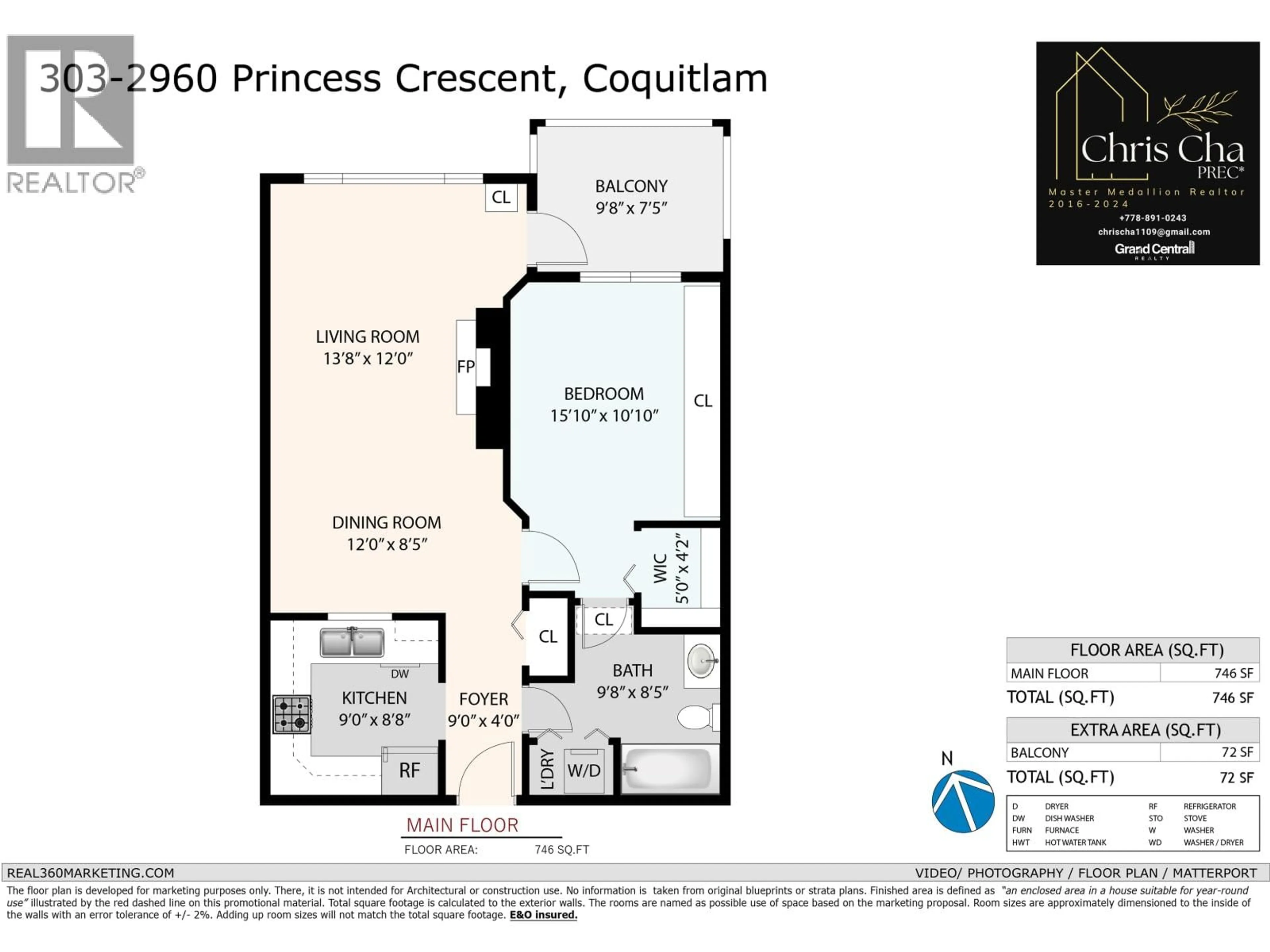 Floor plan for 303 - 2960 PRINCESS CRESCENT, Coquitlam British Columbia V3B7P2