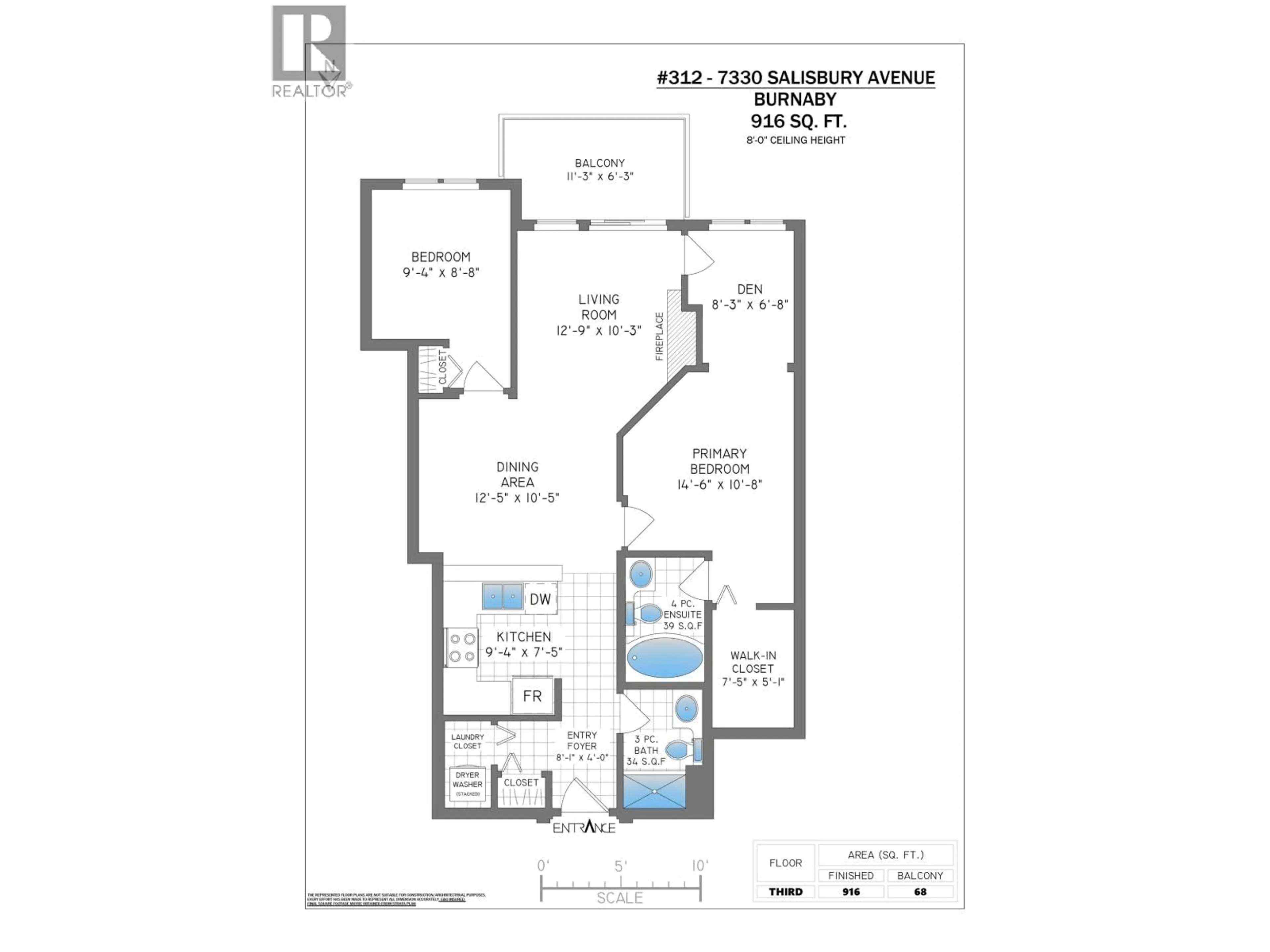 Floor plan for 312 - 7330 SALISBURY AVENUE, Burnaby British Columbia V5E4N8