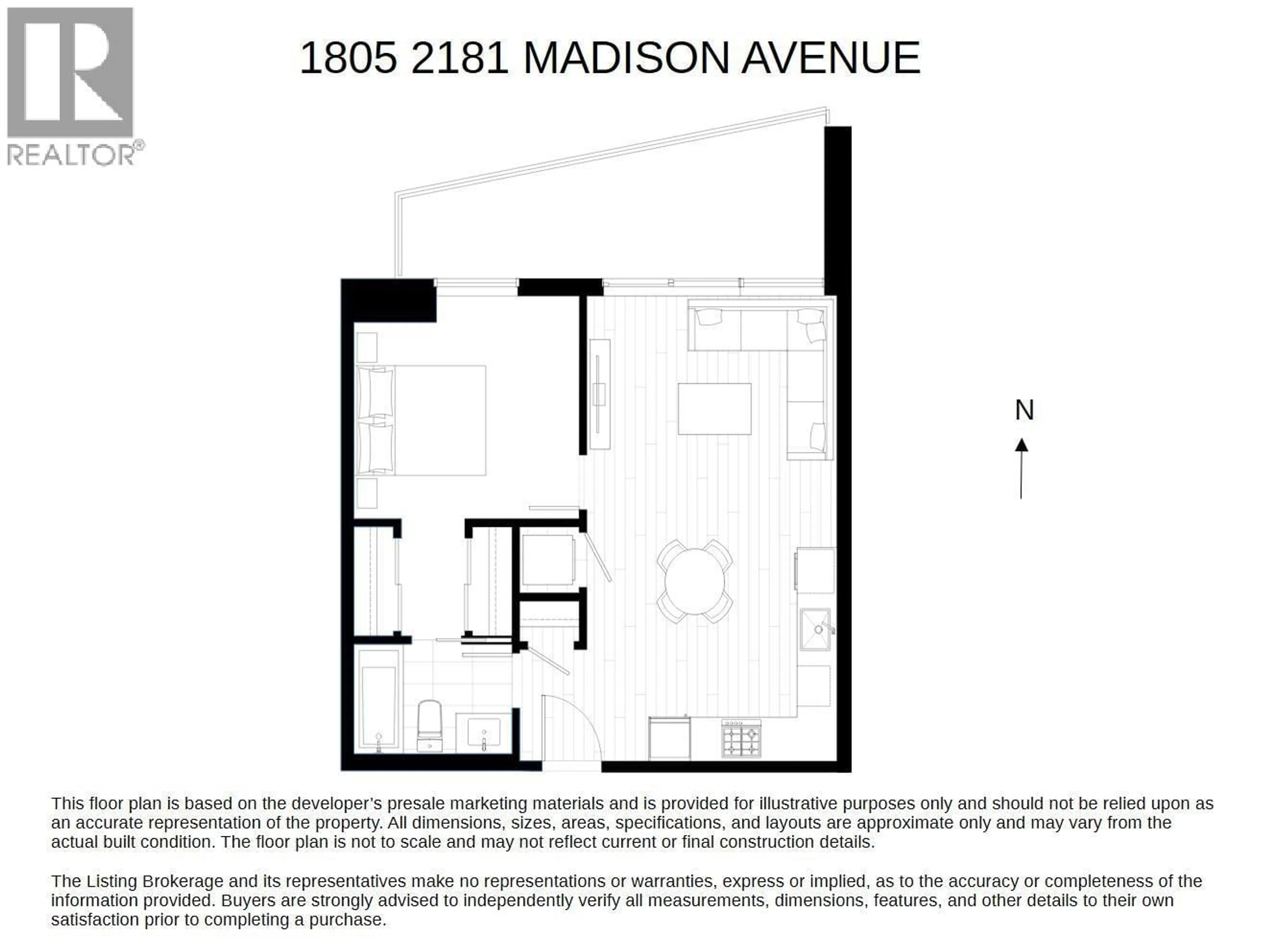 Floor plan for 1805 - 2181 MADISON AVENUE, Burnaby British Columbia V5C0N4