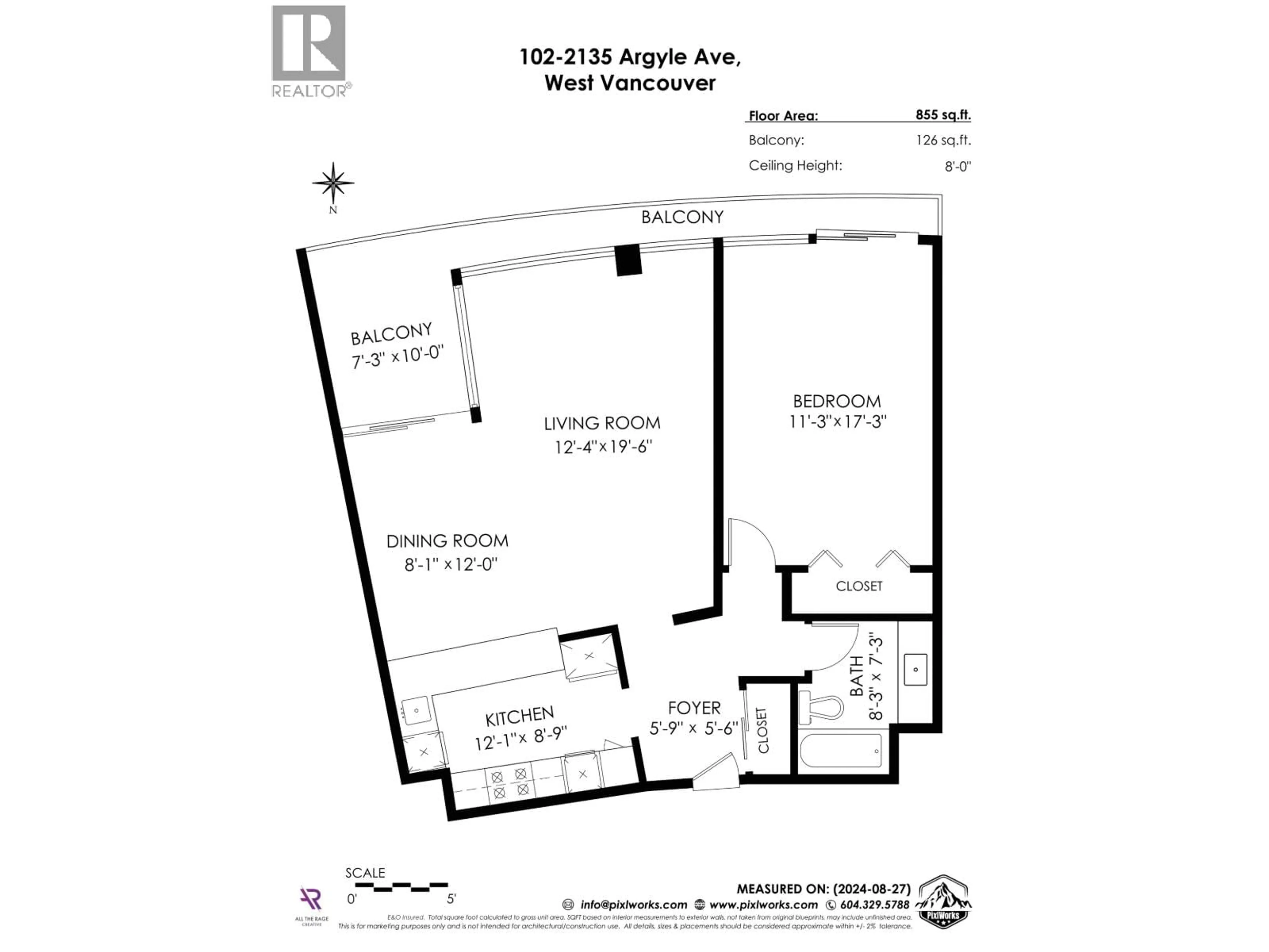 Floor plan for 102 - 2135 ARGYLE AVENUE, West Vancouver British Columbia V7V1A5