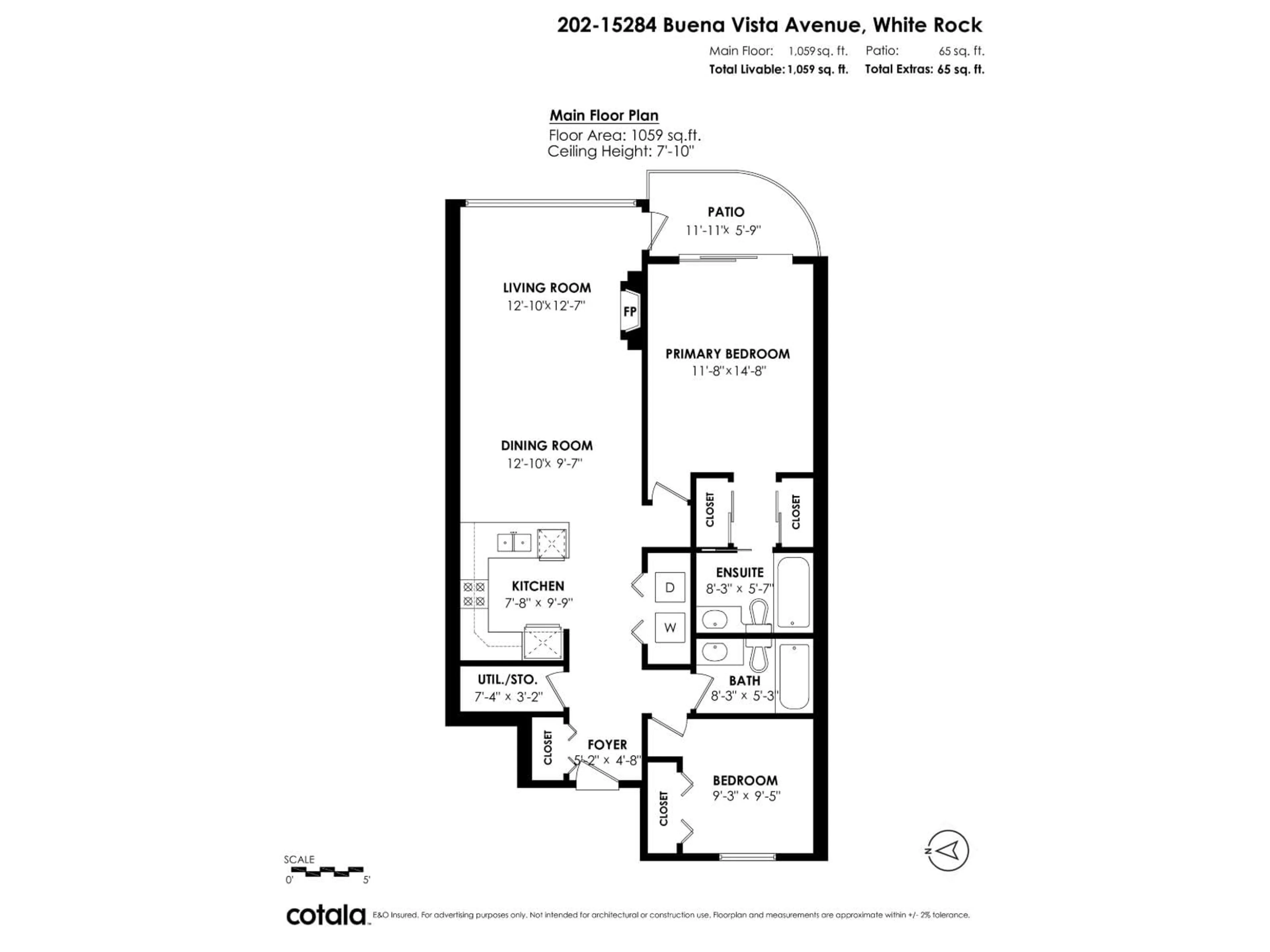 Floor plan for 202 - 15284 BUENA VISTA AVENUE, White Rock British Columbia V4B5K5