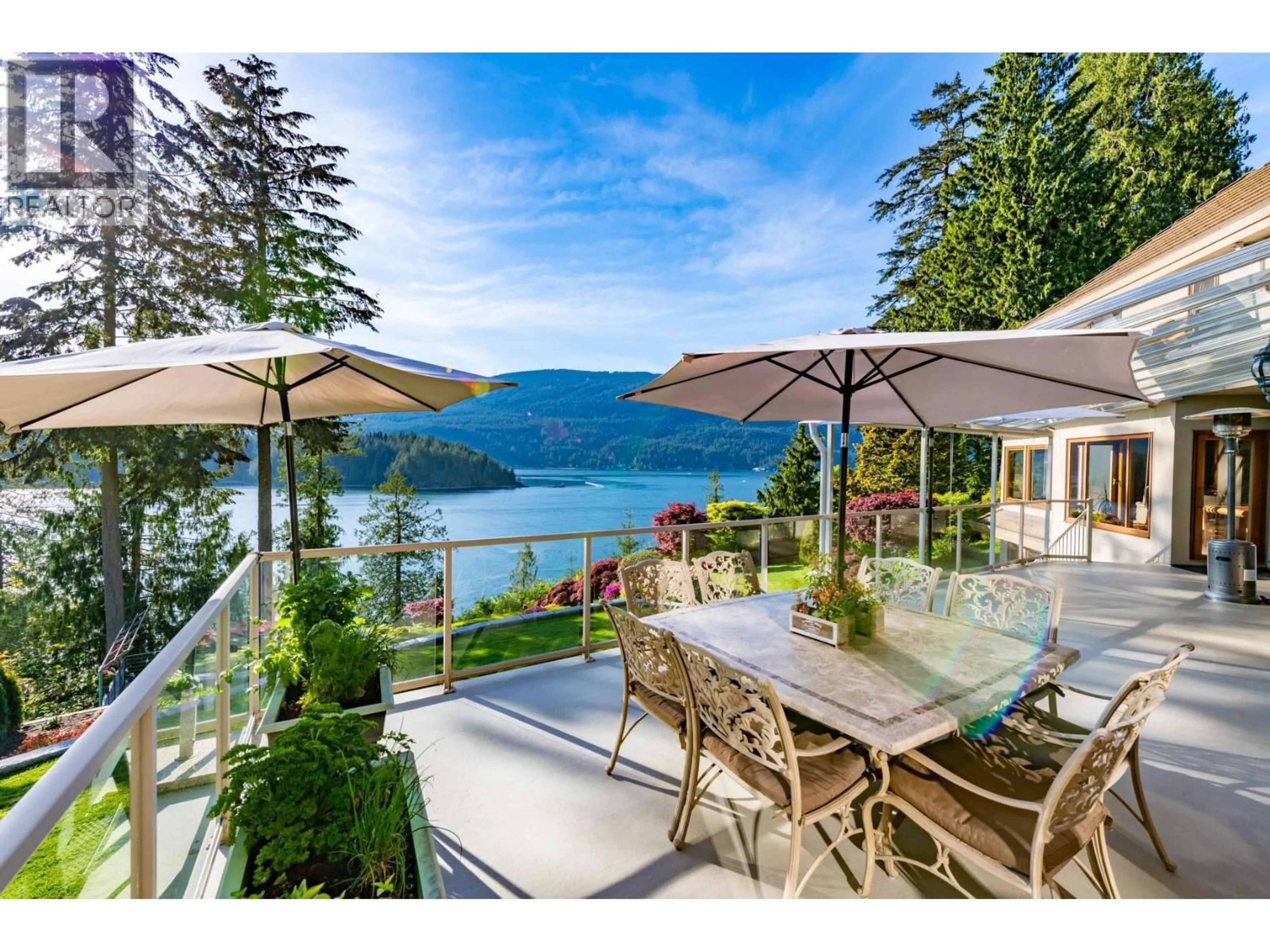 Patio, water/lake/river/ocean view for 3411 SENKLER ROAD, Belcarra British Columbia V3H4S3