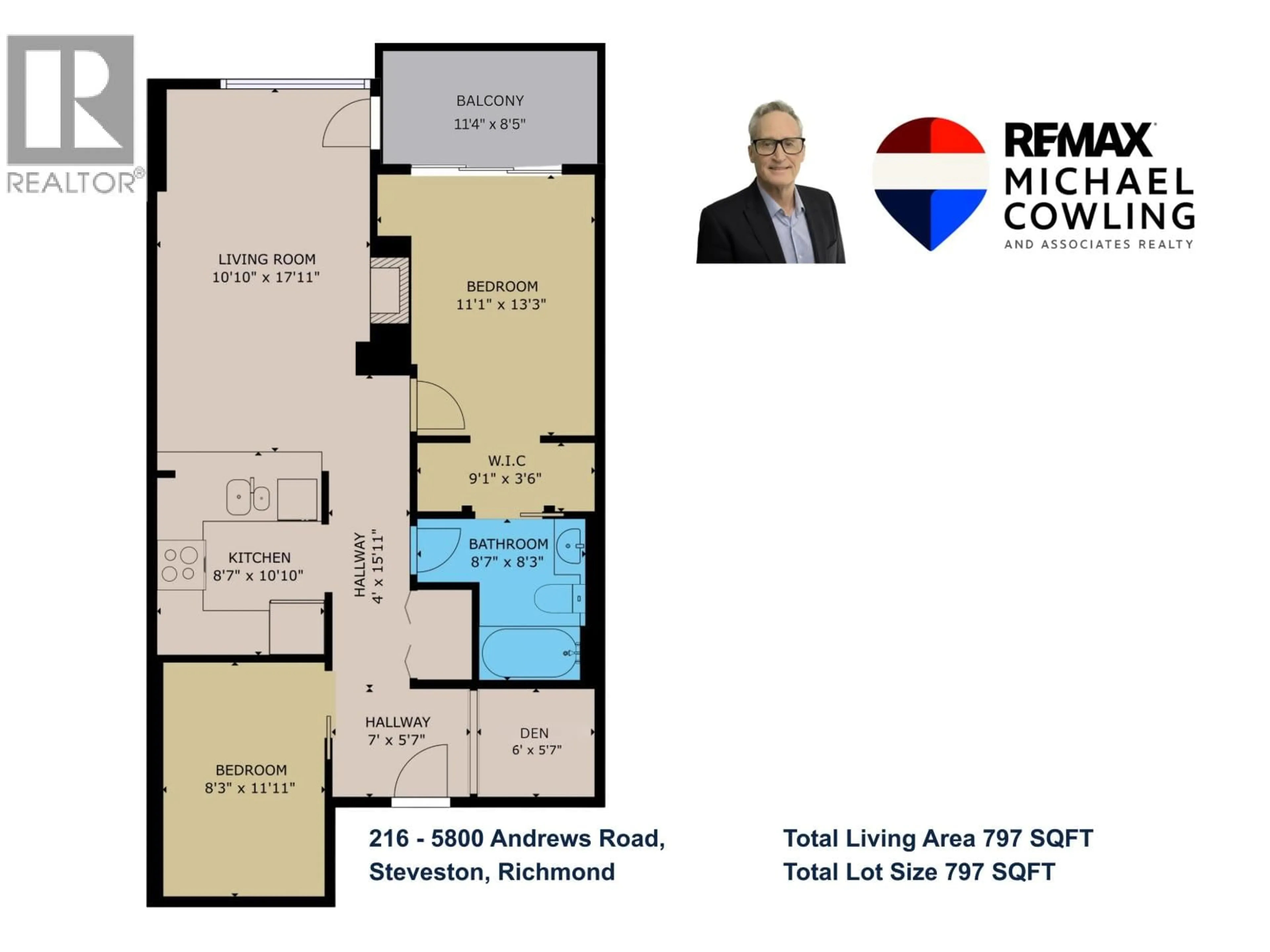 Floor plan for 216 - 5800 ANDREWS ROAD, Richmond British Columbia V7E6M2
