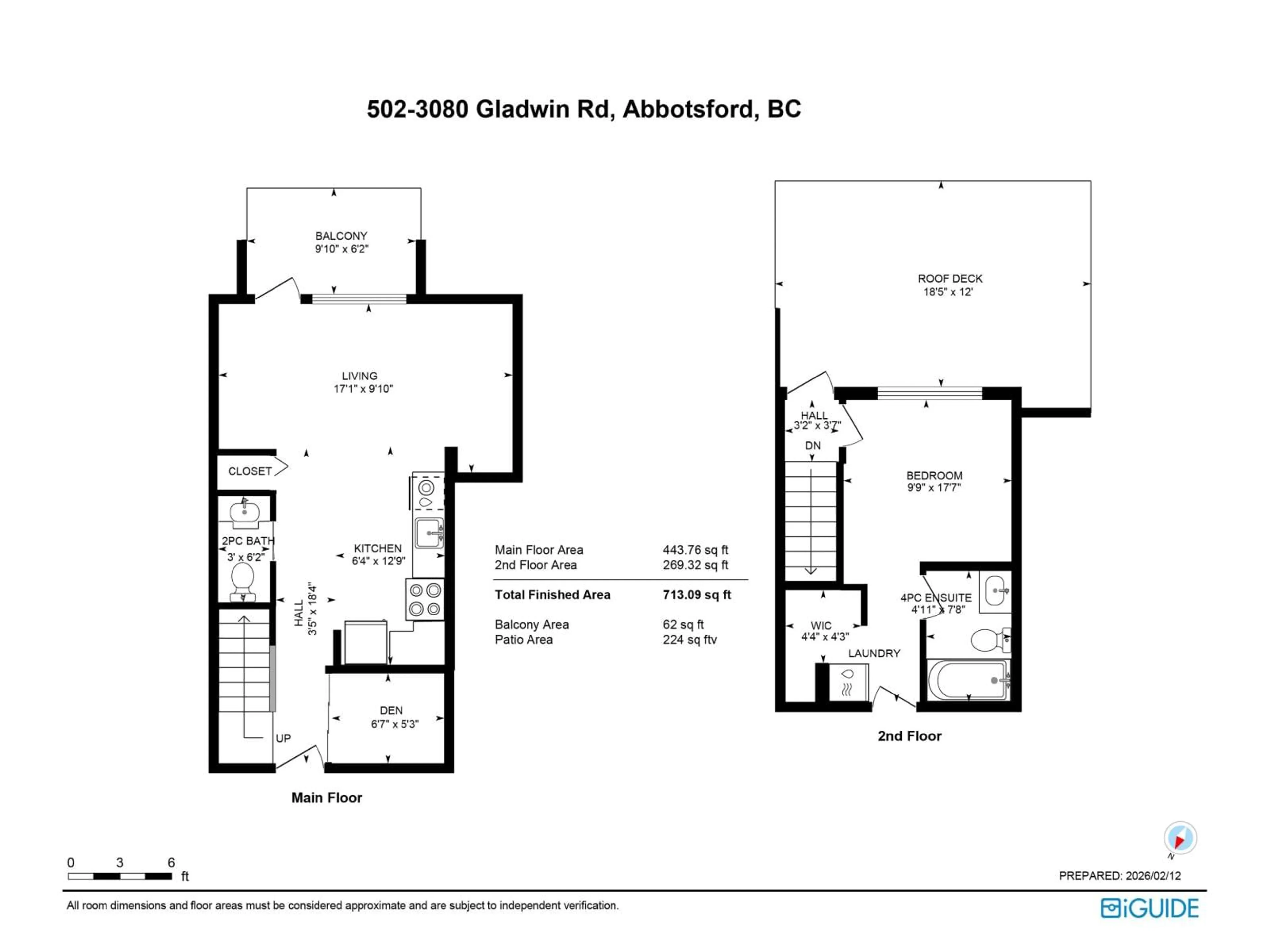 Floor plan for 502 - 3080 GLADWIN ROAD, Abbotsford British Columbia V2T0G3