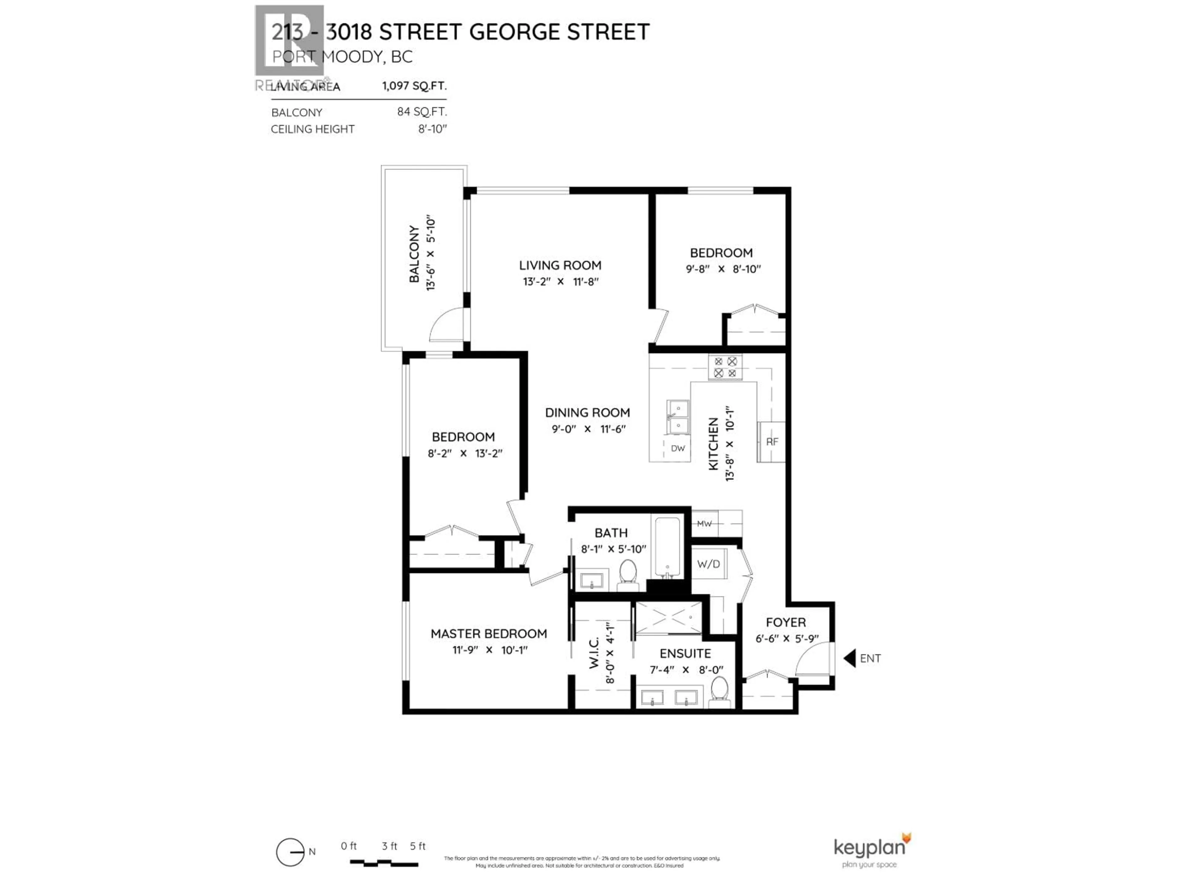 Floor plan for 213 - 3018 ST GEORGE STREET, Port Moody British Columbia V3H0L4