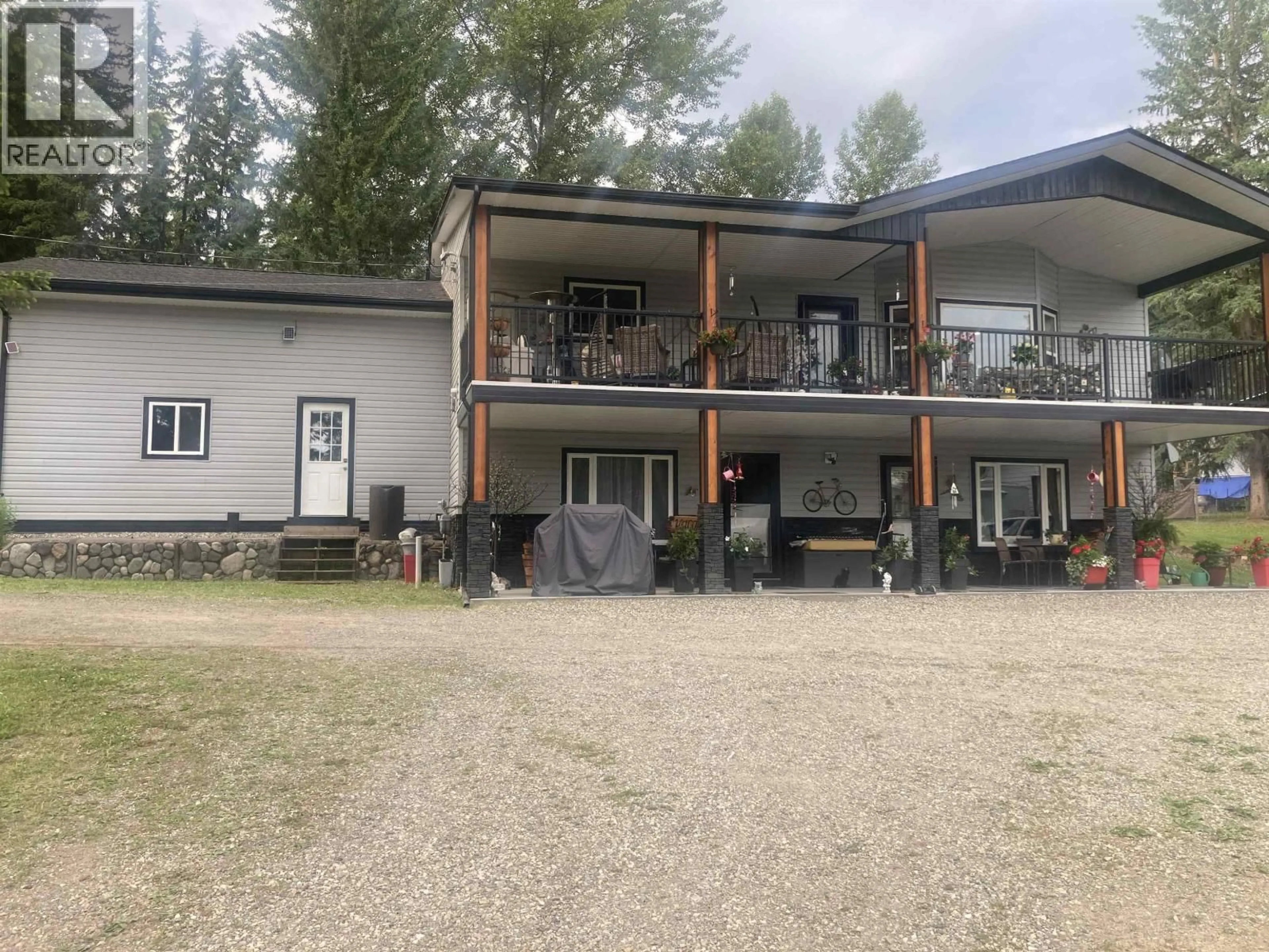 A pic from outside/outdoor area/front of a property/back of a property/a pic from drone, building for 3479 LOLOFF ROAD, Quesnel British Columbia V2J6E5