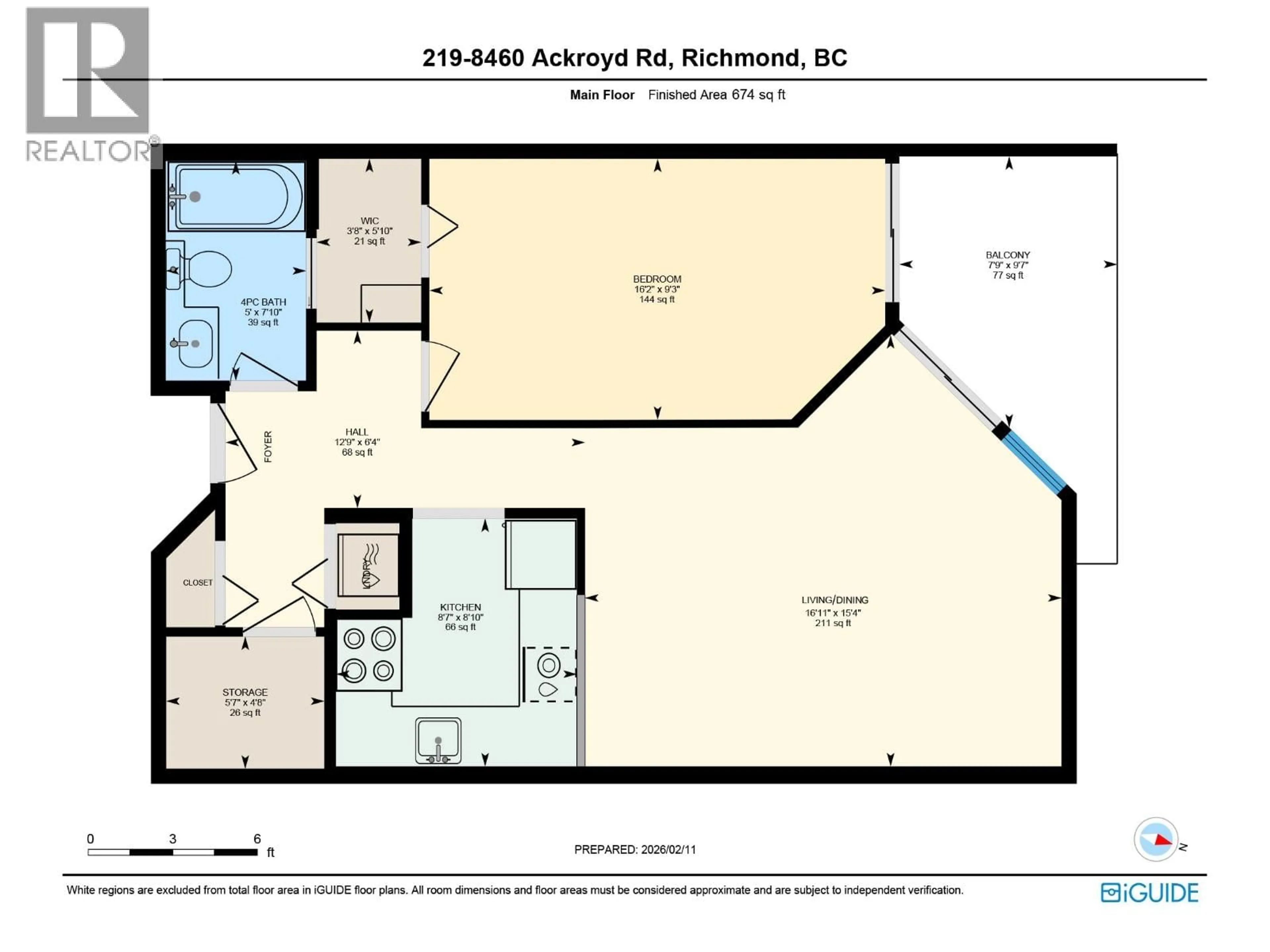 Floor plan for 219 - 8460 ACKROYD ROAD, Richmond British Columbia V6X3E9