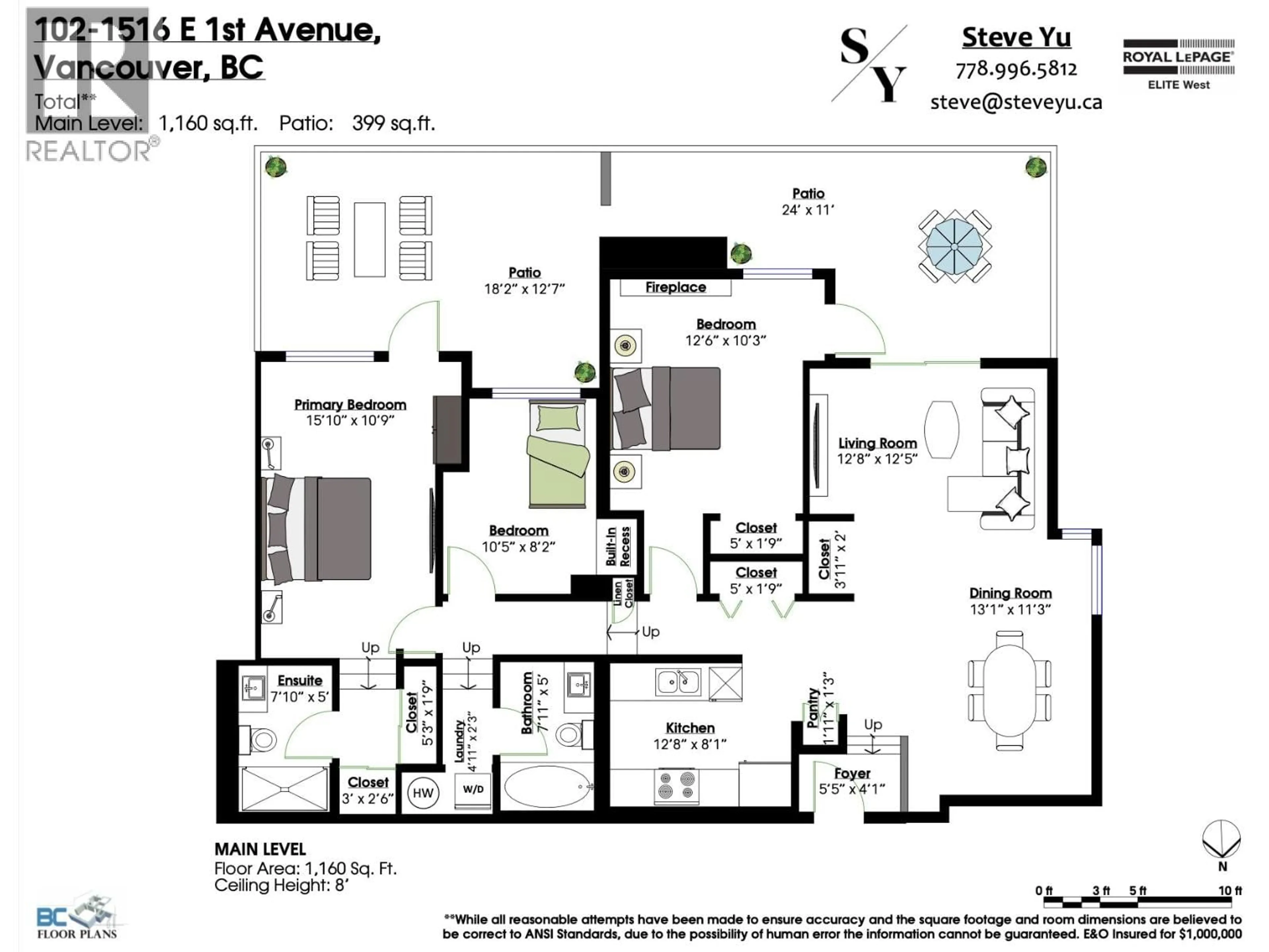 Floor plan for 102 - 1516 1ST AVENUE, Vancouver British Columbia V5N1A5