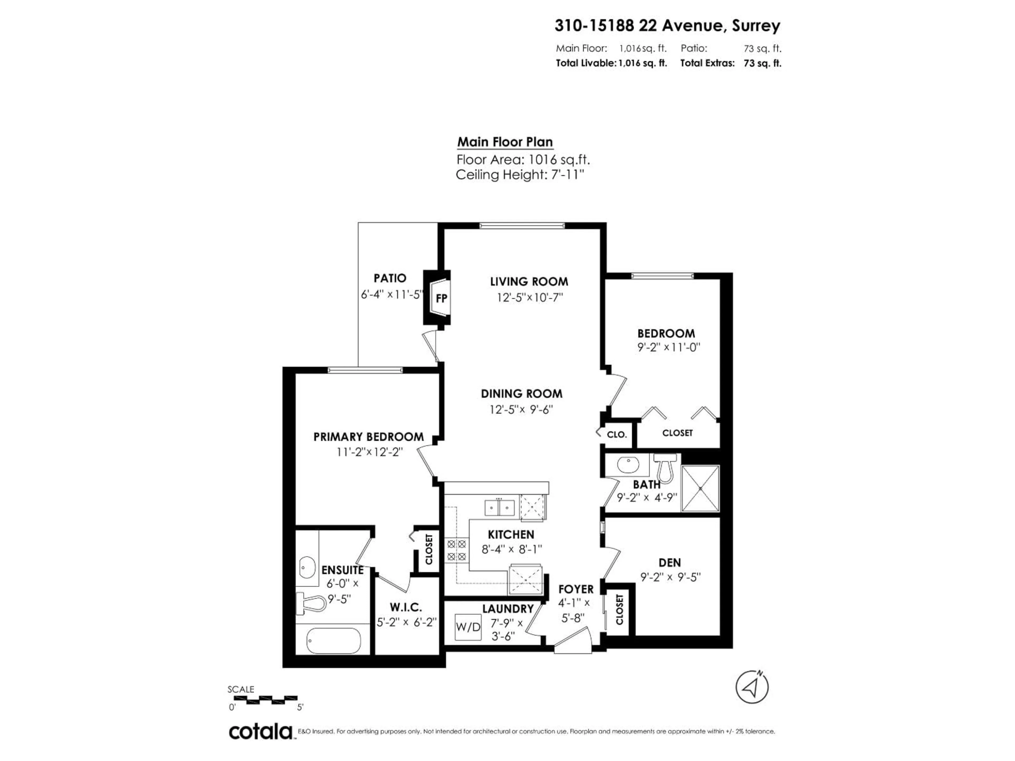 Floor plan for 310 - 15188 22 AVENUE, Surrey British Columbia V4A9T4