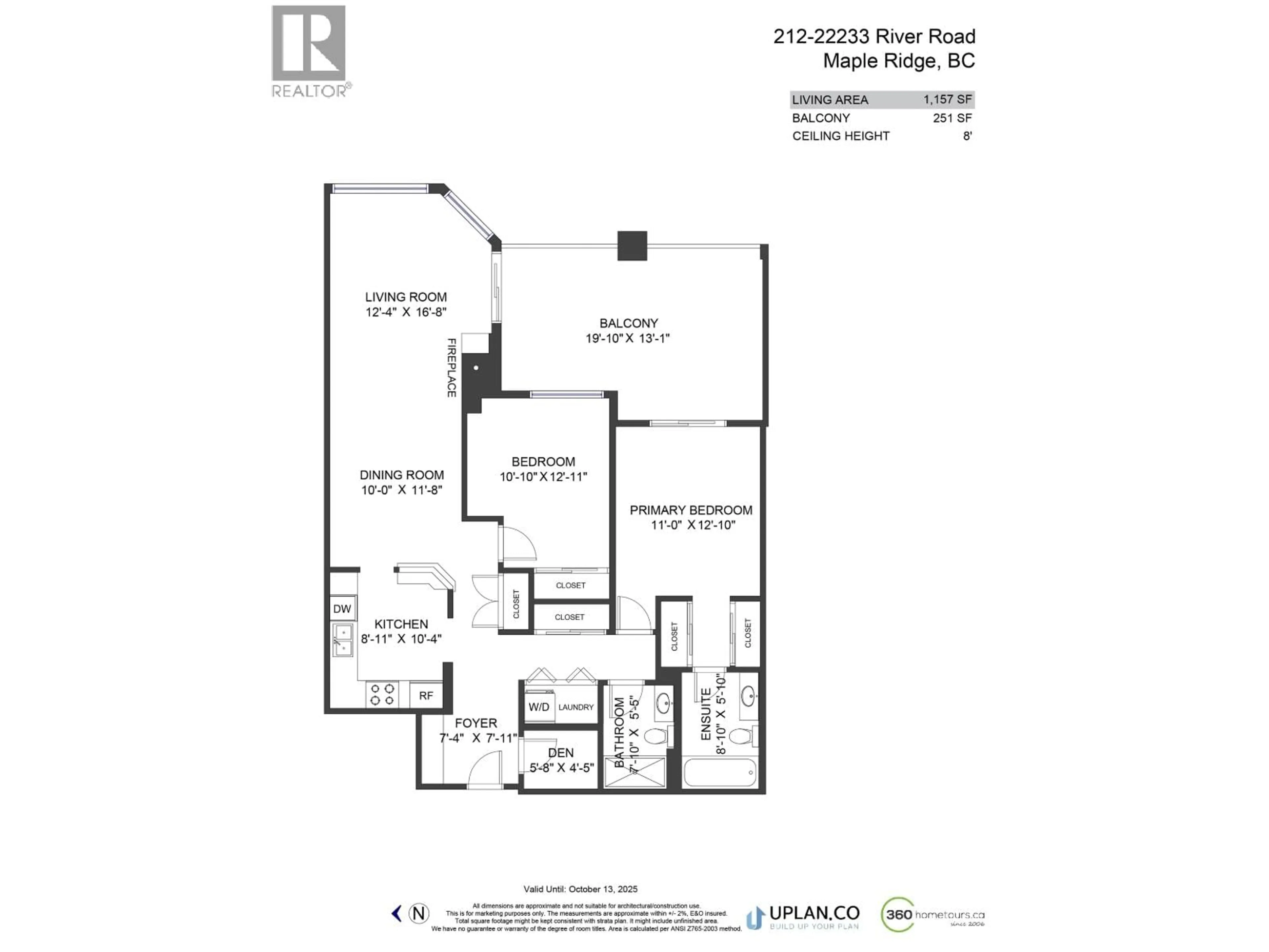 Floor plan for 212 - 22233 RIVER ROAD, Maple Ridge British Columbia V2X3N7