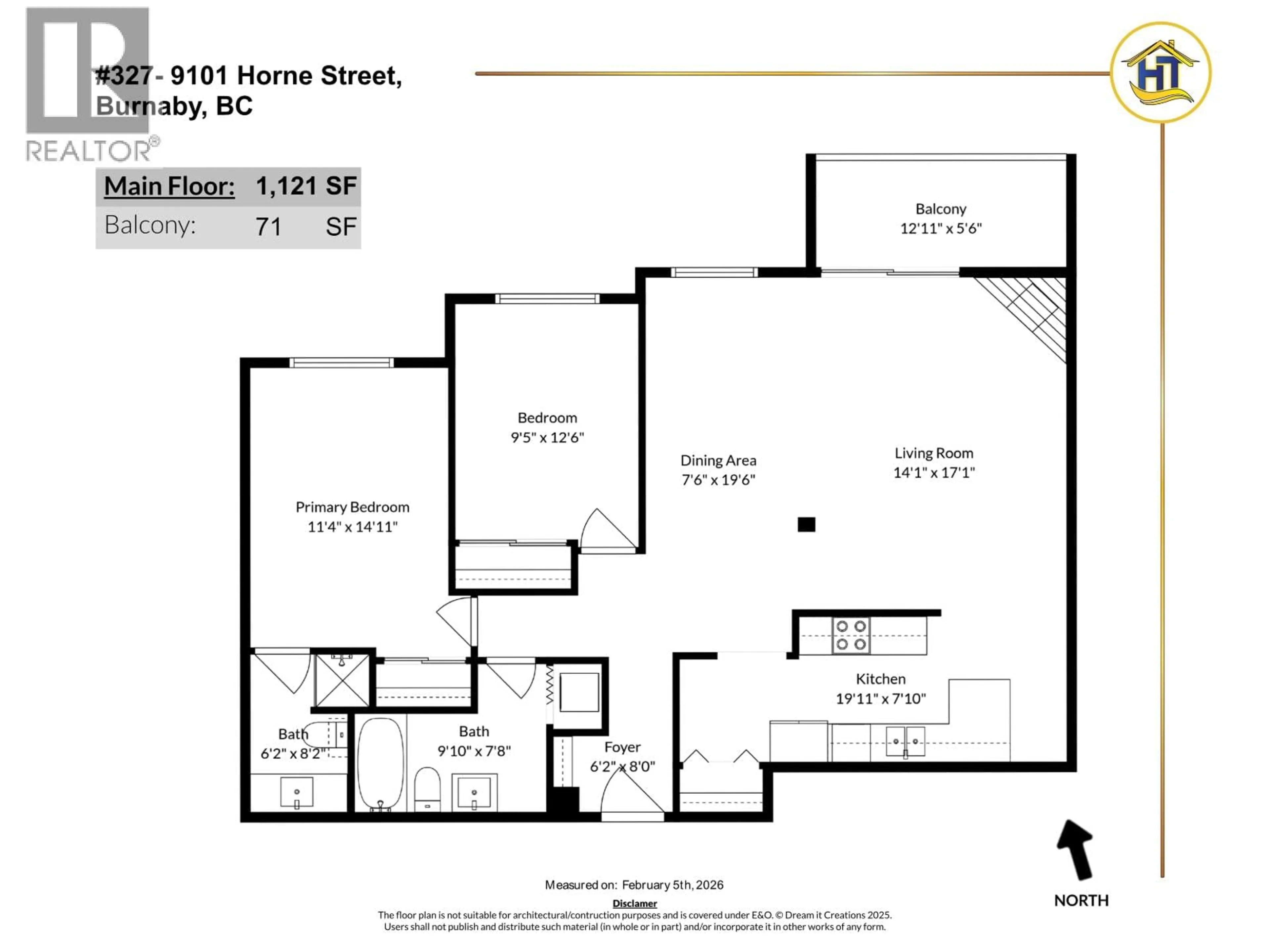 Floor plan for 327 - 9101 HORNE STREET, Burnaby British Columbia V3N4M3