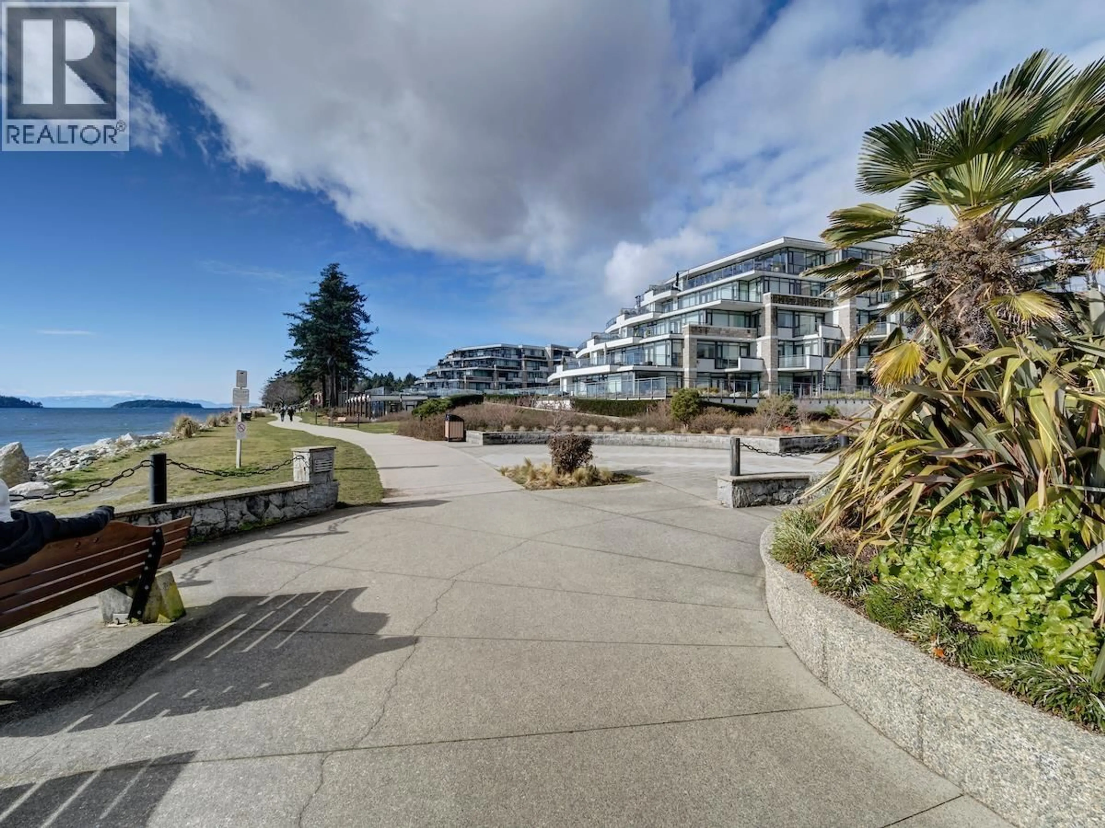 A pic from outside/outdoor area/front of a property/back of a property/a pic from drone, water/lake/river/ocean view for 206 - 5665 TEREDO STREET, Sechelt British Columbia V7Z0J2