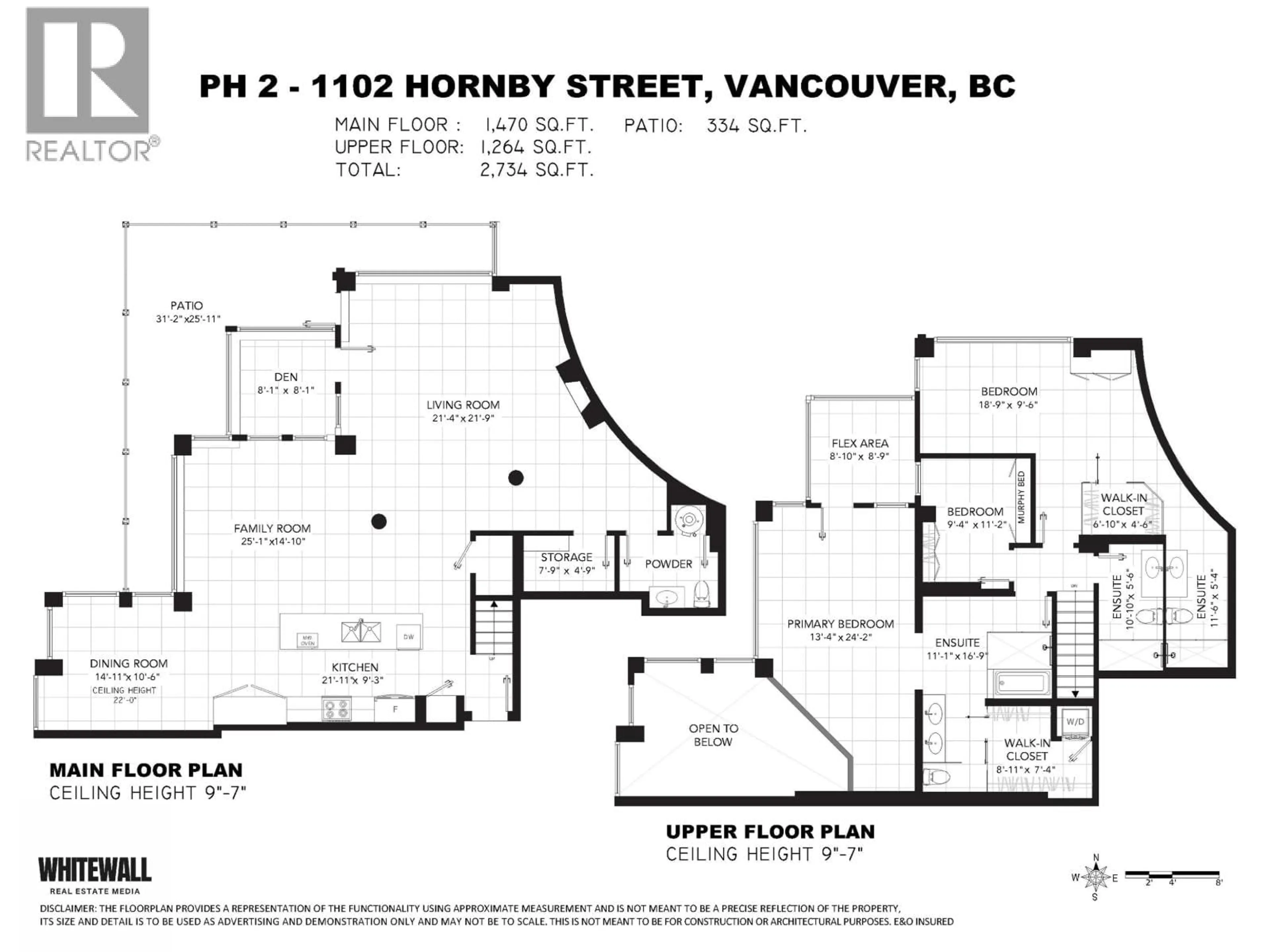 Floor plan for PH2 - 1102 HORNBY STREET, Vancouver British Columbia V6Z1V8
