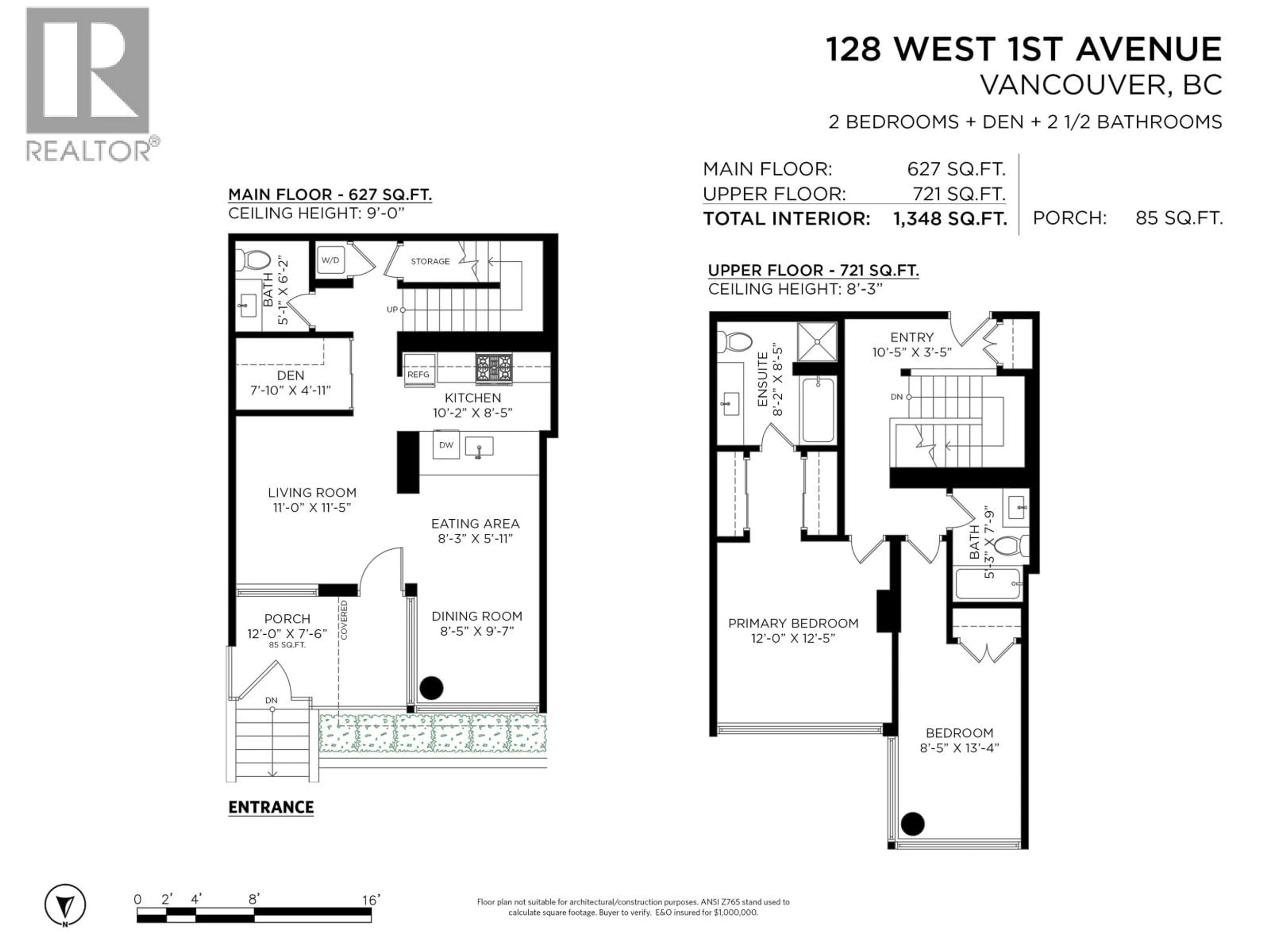 Floor plan for 128 1ST AVENUE, Vancouver British Columbia V5Y0H5