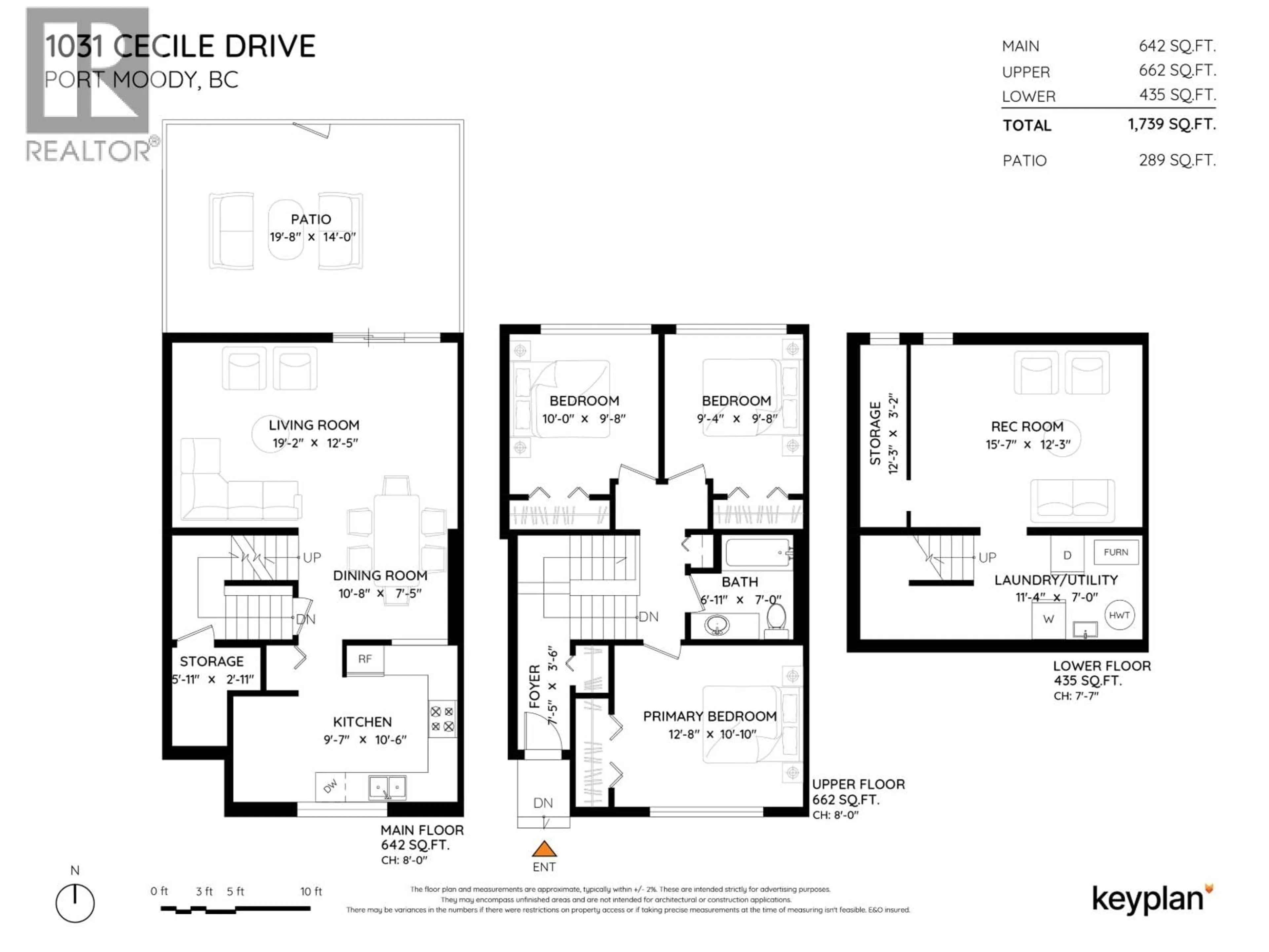 Floor plan for 1031 CECILE DRIVE, Port Moody British Columbia V3H1M5