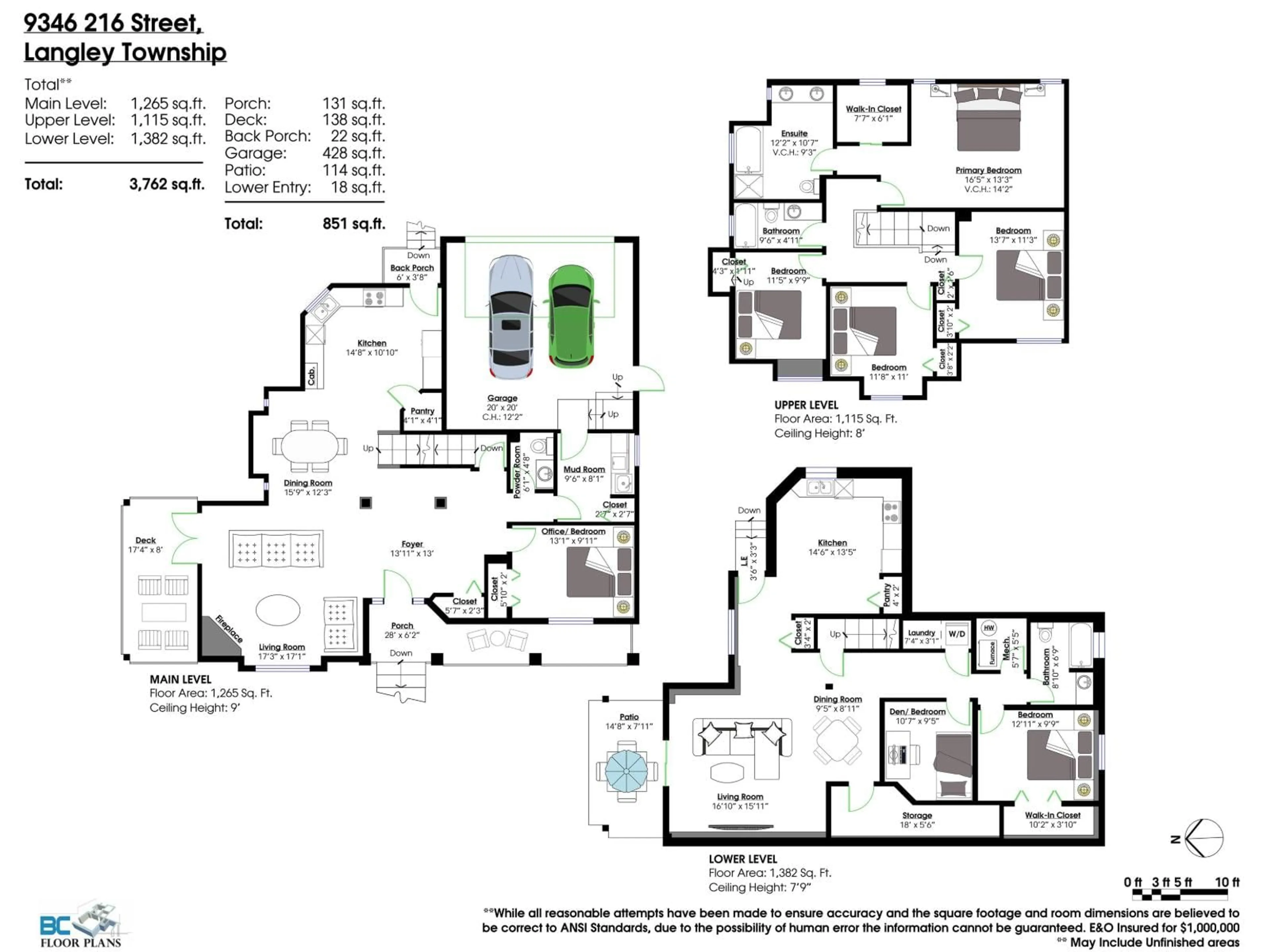 Floor plan for 9346 216 STREET, Langley British Columbia V1M4E1