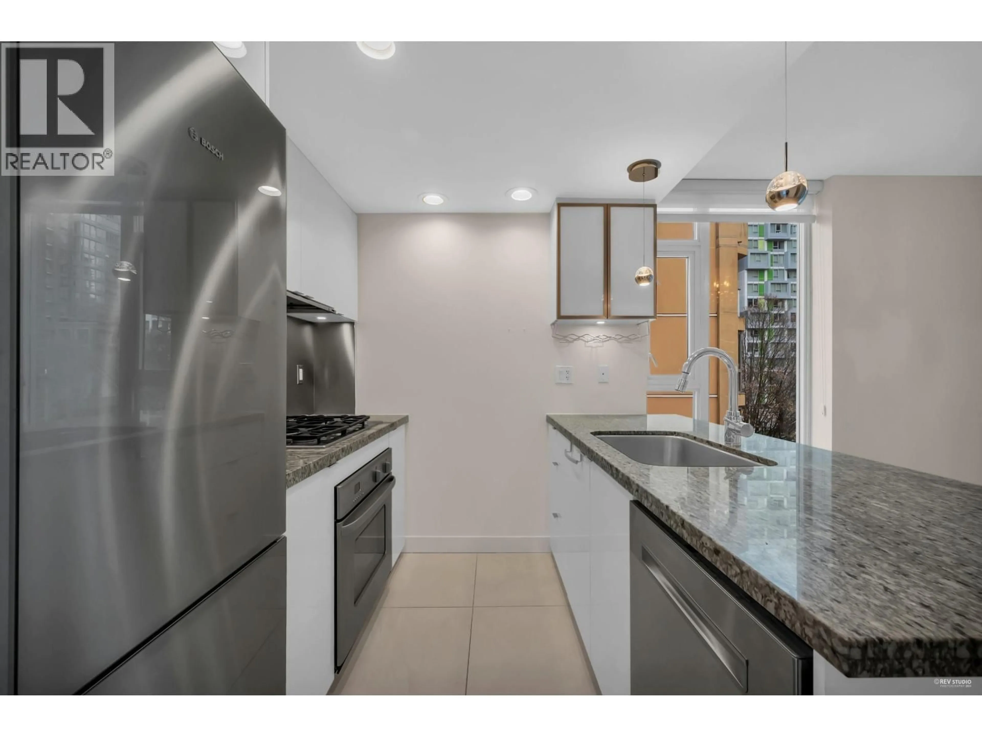 Standard kitchen, ceramic/tile floor for 406 - 1133 HOMER STREET, Vancouver British Columbia V6B0B1