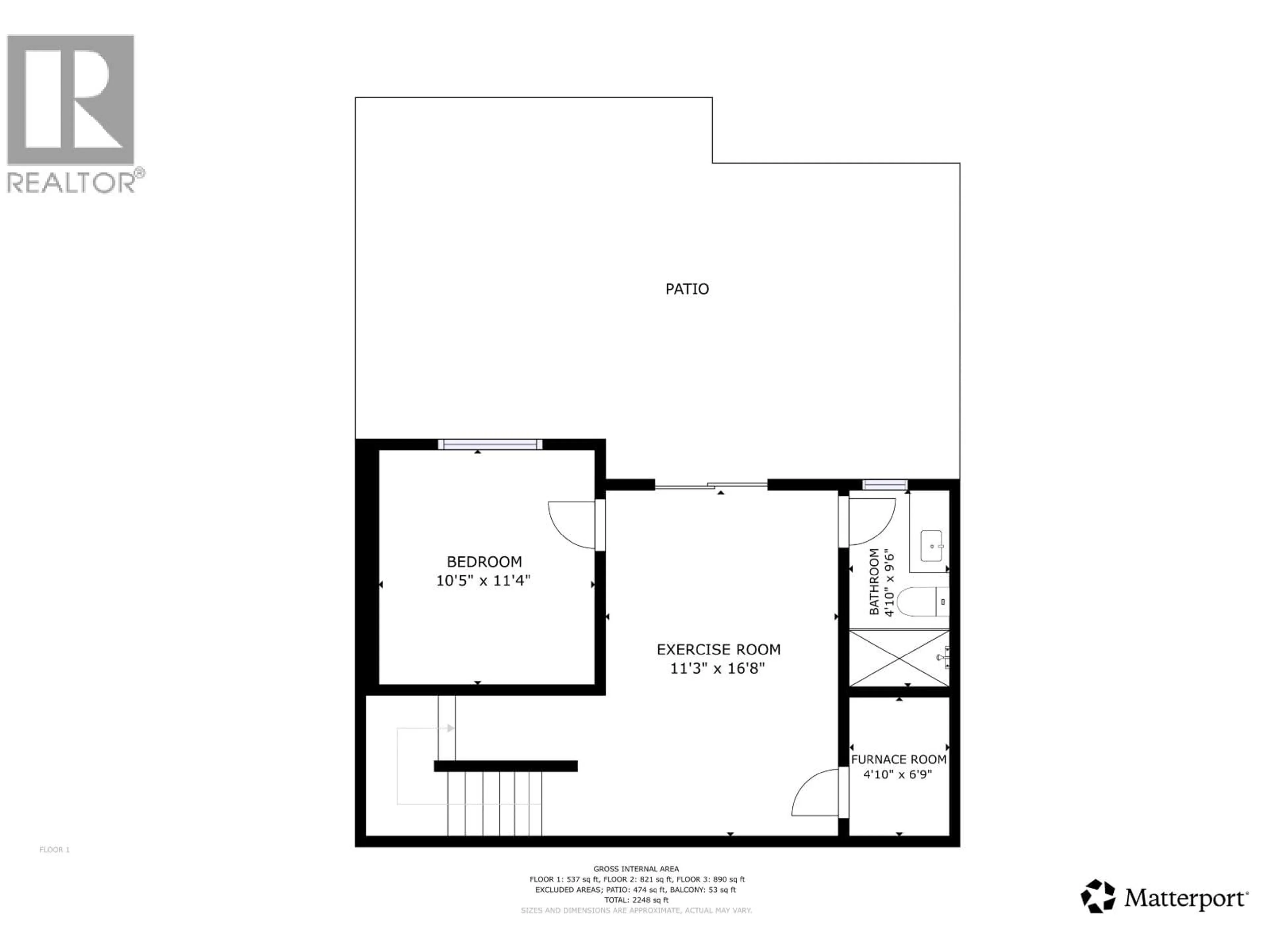 Floor plan for 104 - 1392 TRAFALGAR STREET, Coquitlam British Columbia V3E0H5