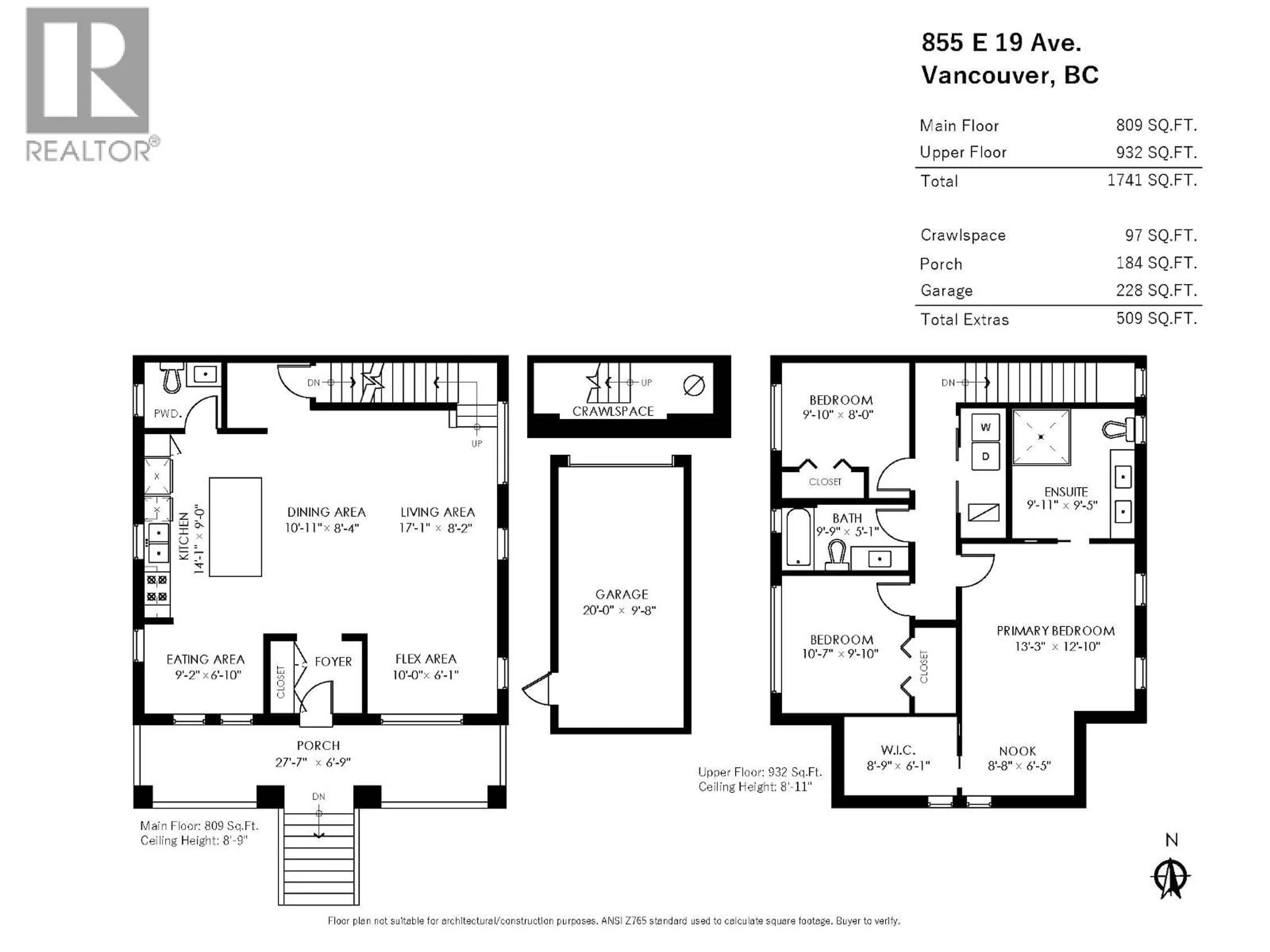 Floor plan for 855 19TH AVENUE, Vancouver British Columbia V5V1K6