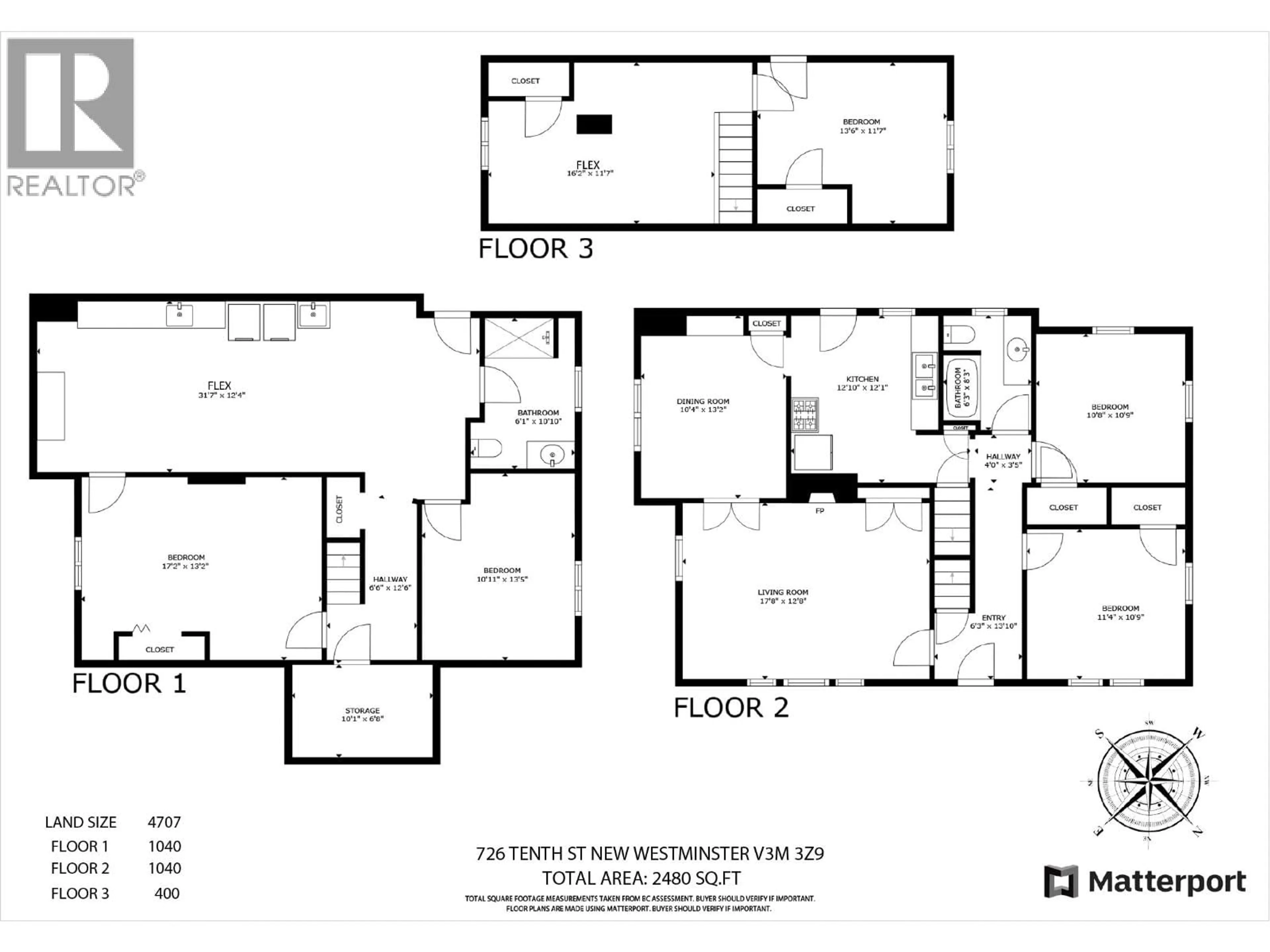 Floor plan for 726 TENTH STREET, New Westminster British Columbia V3M3Z9