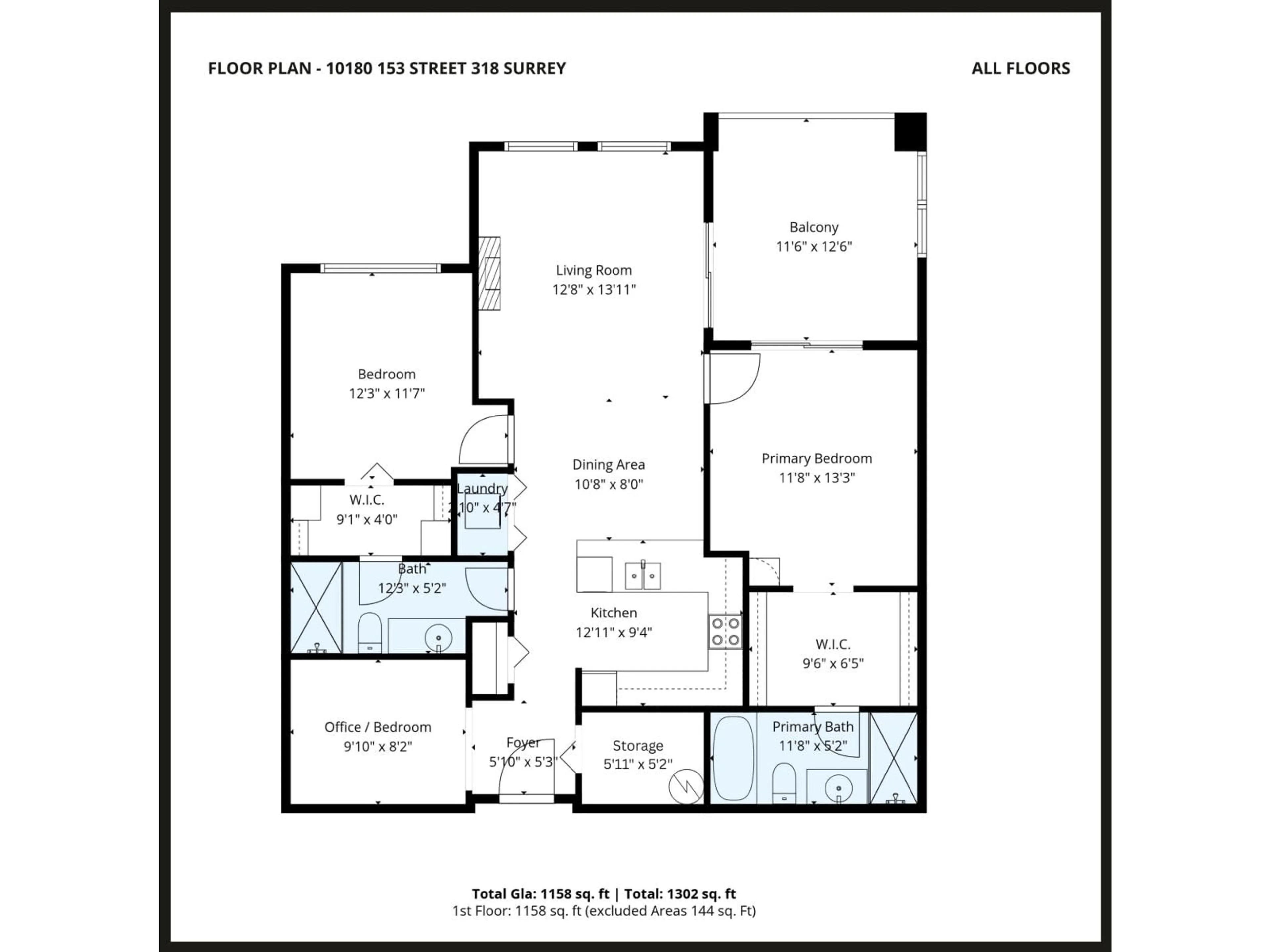 Floor plan for 318 - 10180 153 STREET, Surrey British Columbia V3R0B5