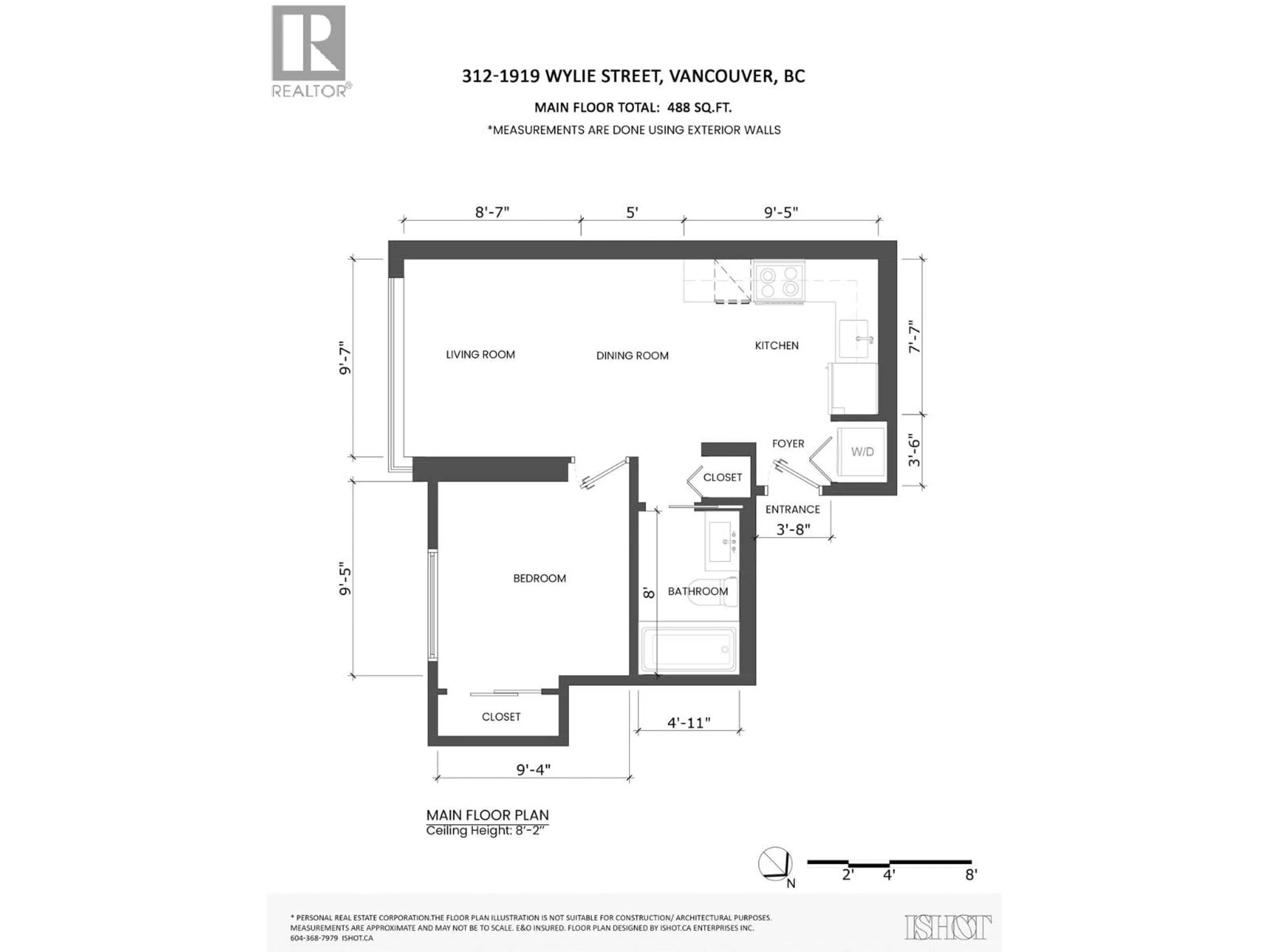Floor plan for 312 - 1919 WYLIE STREET, Vancouver British Columbia V5Y0E7
