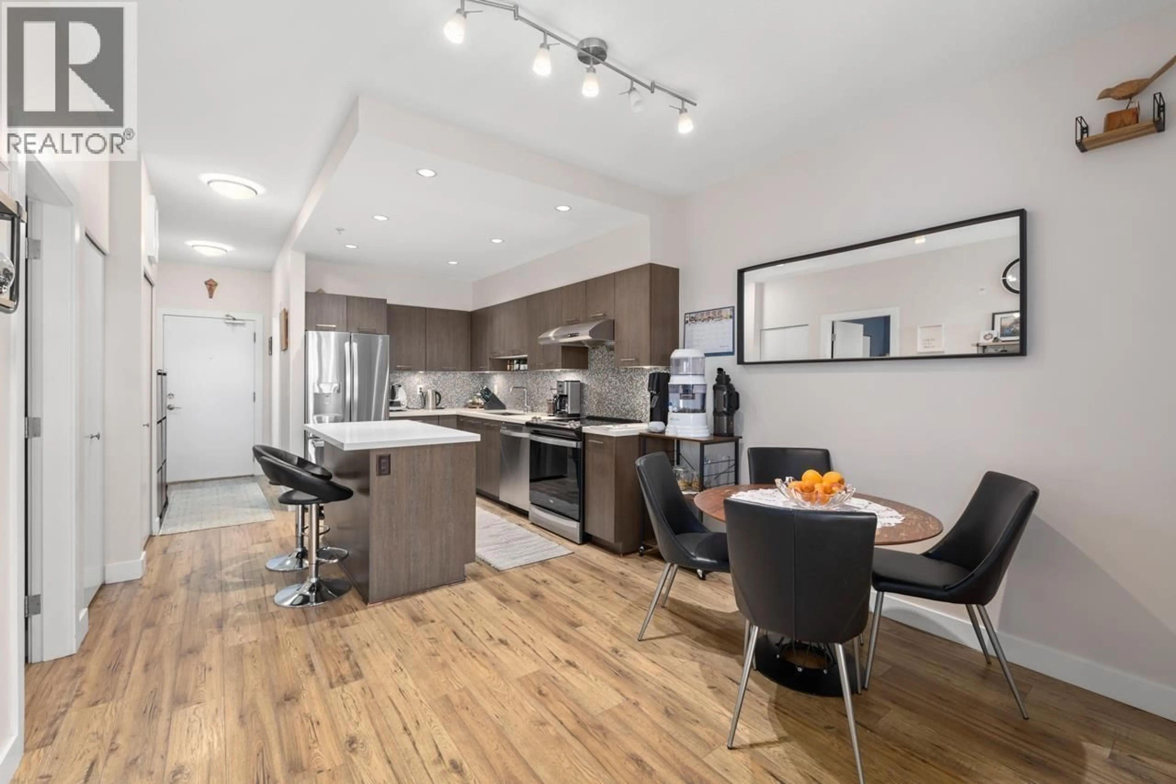 Open concept kitchen, wood/laminate floor for 2102 - 963 CHARLAND AVENUE, Coquitlam British Columbia V3K0E2